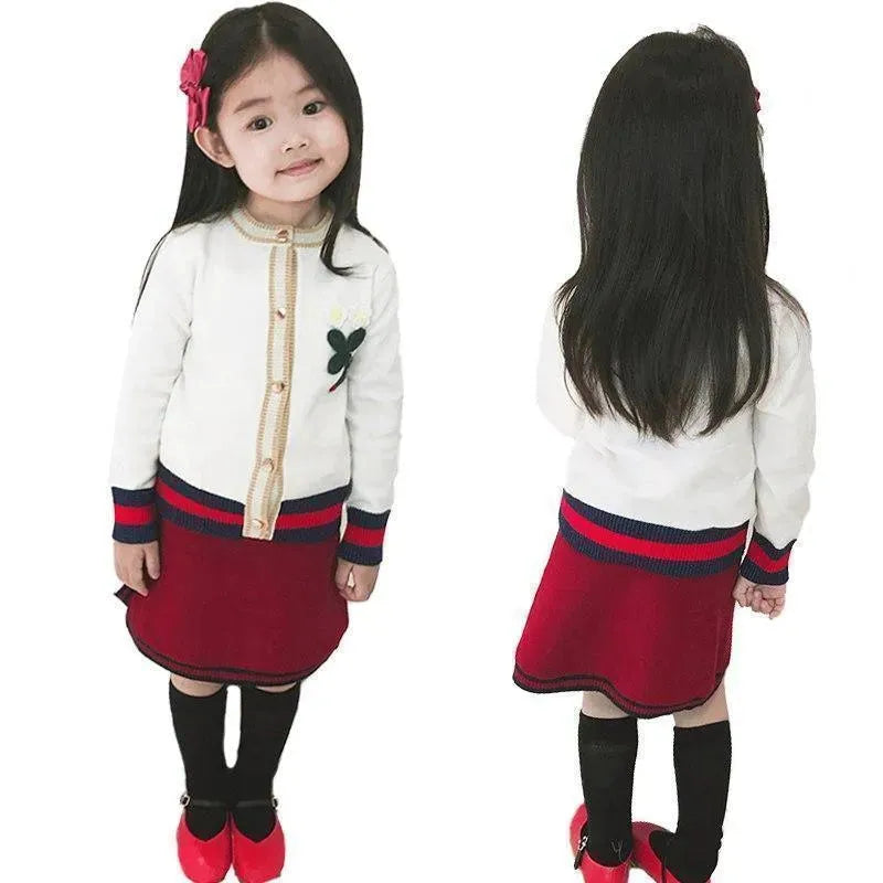 Kids Knitted Sweater and Skirt Set - Soft Winter Outfit for Girls & Boys - Perfect for School, Holidays & Family Photos