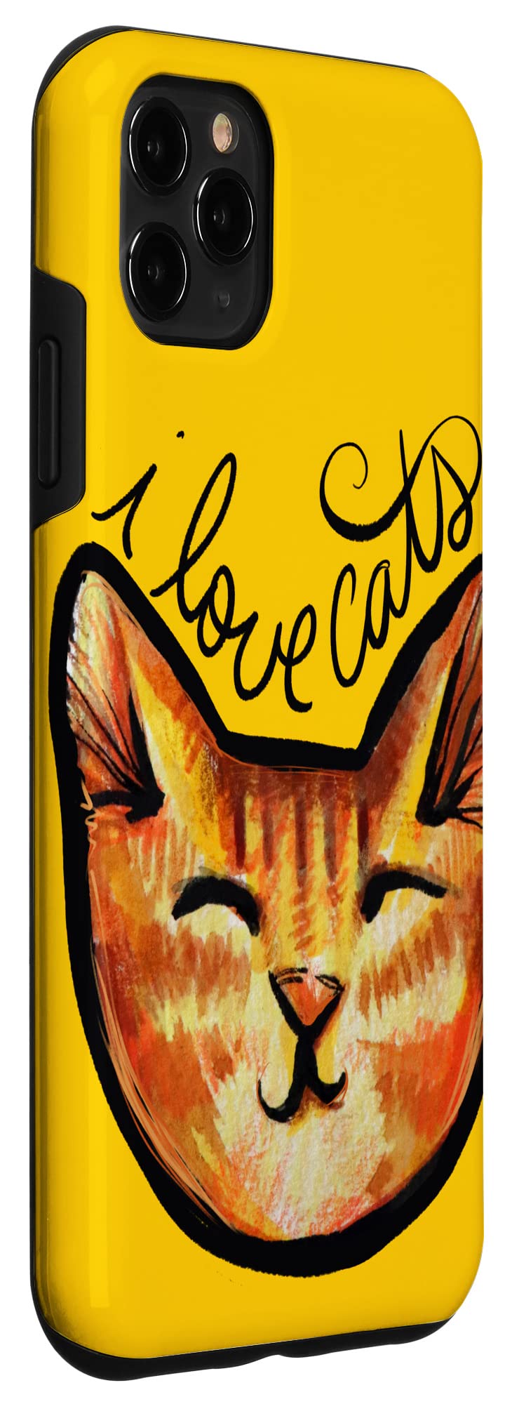 iPhone 11 Pro Max Cute Orange Tabby Cat Case - Funny I Love Cats Phone Cover for Women & Men - Perfect for Caturday, Cat Lovers & Daily Use