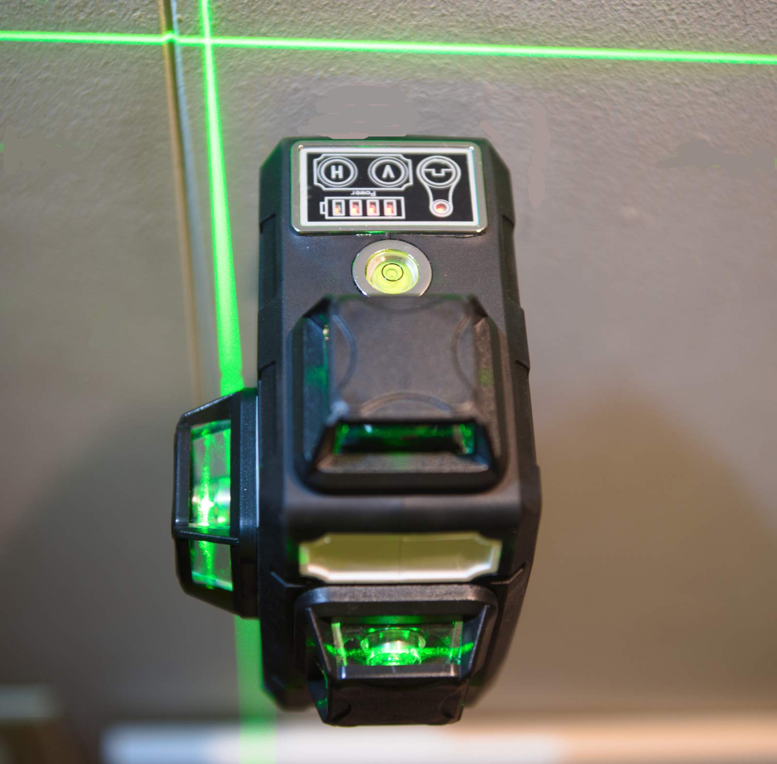 BOARDUP 3D Green Beam Self-Leveling Laser Level - 3x360 Cross Line for Three-Plane Leveling & Alignment - 2 Vertical & 1 Horizontal 360° Lines - Perfect for Construction, Renovation, and DIY Projects