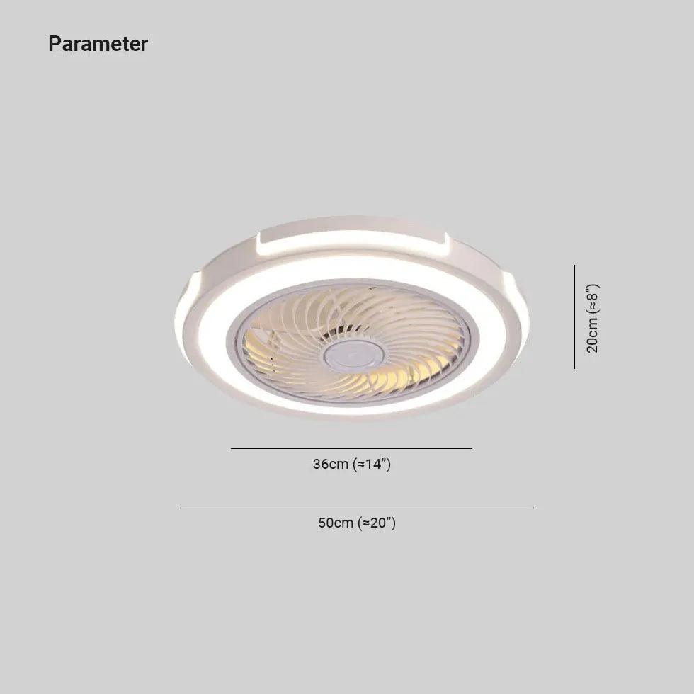 LED White Kitchen Ceiling Fan Light with Ring Design - Perfect for Modern Kitchens, Dining Rooms, and Home Decor
