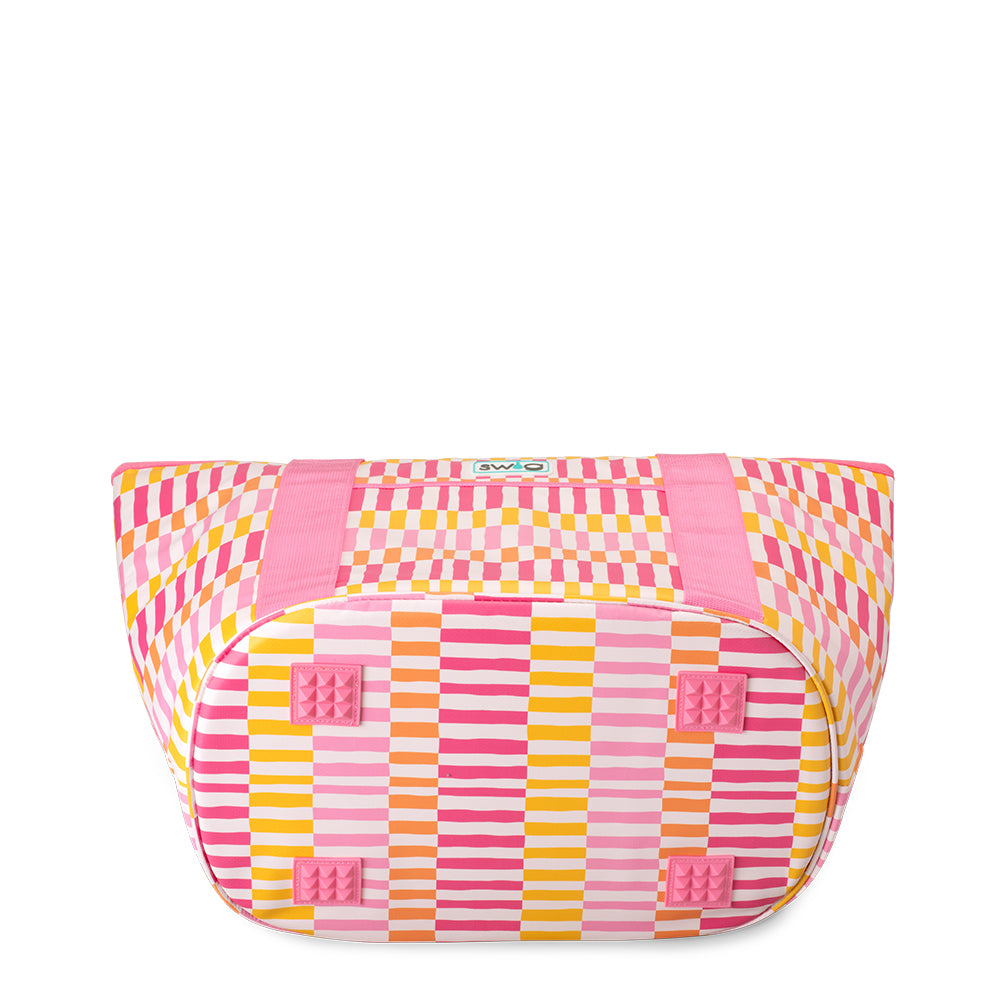 Sherbet Stripe Zippi 36-Can Cooler - Insulated Portable Cooler for Beach, Picnic, Camping & Outdoor Adventures