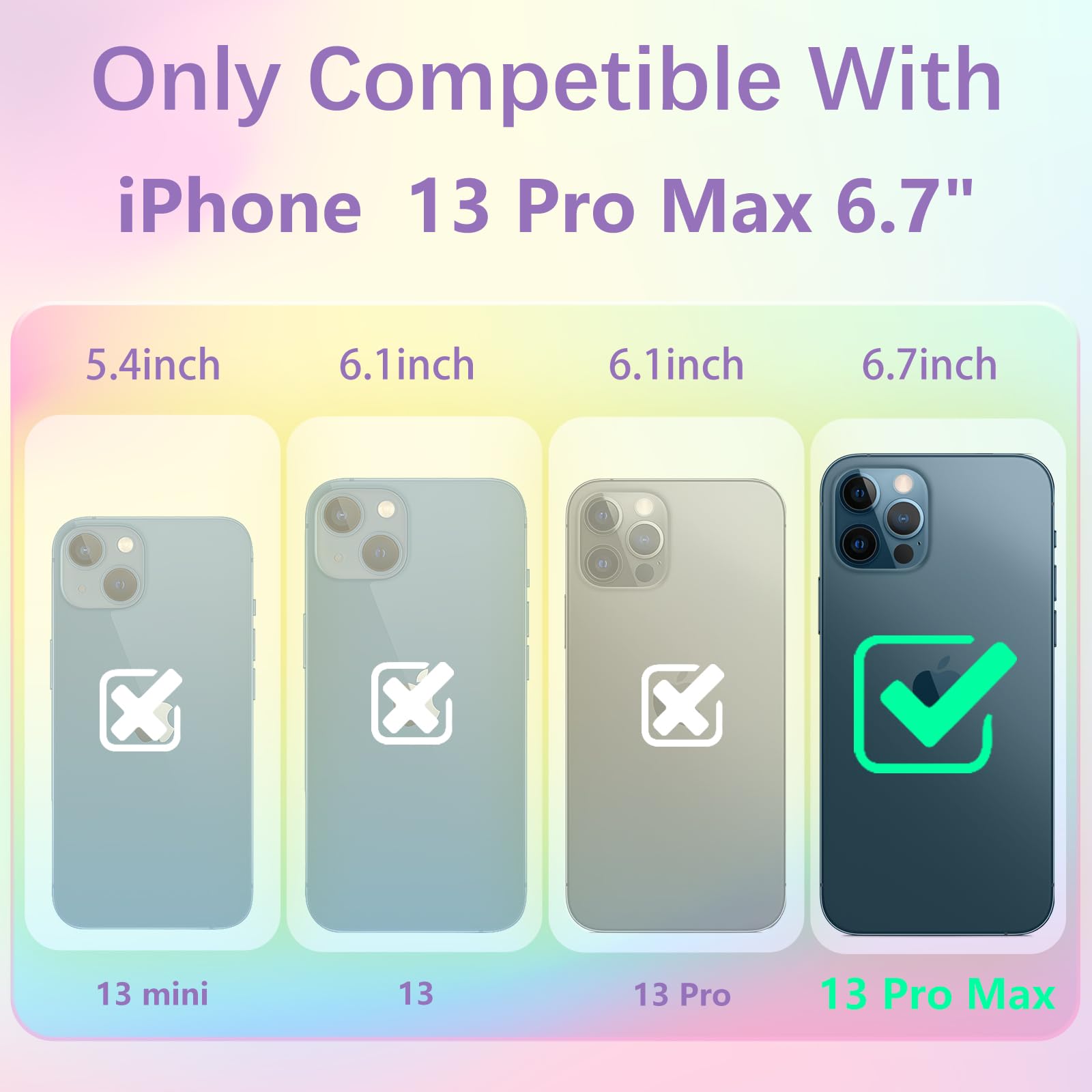 **Phonebliss 2-in-1 Cute Heart Plating iPhone 13 Pro Max Case with Chain - Aesthetic Girly Design for Women & Girls (Red) | Perfect for Everyday Use, Travel & Fashion Accessories**