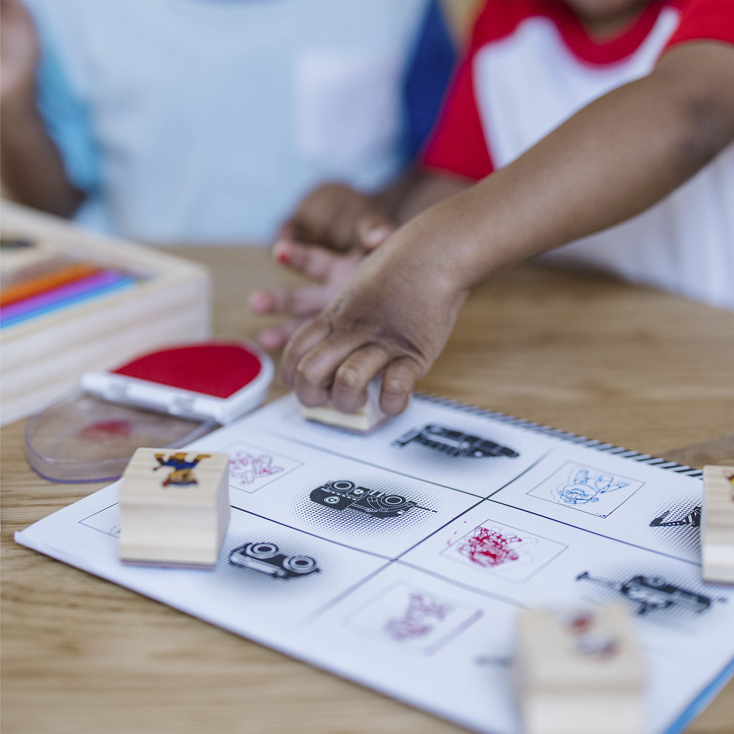PAW Patrol Wooden Stamps Set with Markers - Kids Art Activity for Creative Play