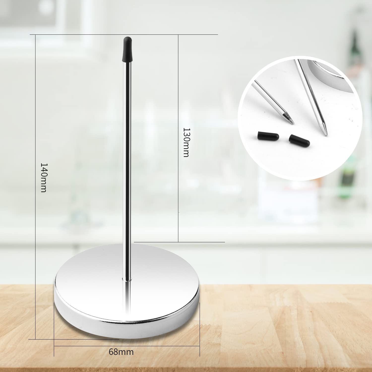 5.5 Inch Bill Fork Desk Receipt Holder - 2 Pack Silver Ticket Stabbers & Paper Spike Organizer for Office, Restaurant, Retail - Perfect for Receipts, Tickets, Invoices and Documents Storage