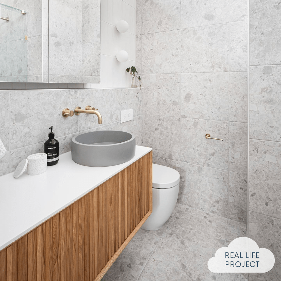 Premium Stirling White Terrazzo Look Tile - Elegant Marble-Inspired Floor & Wall Tiles for Bathroom, Kitchen & Living Room Renovation
