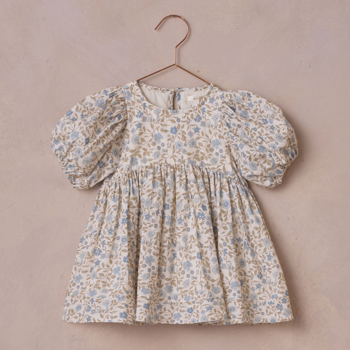 Luna Dress - Blue Garden Floral Print Summer Dress for Women | Perfect for Beach Vacations, Garden Parties & Casual Outings