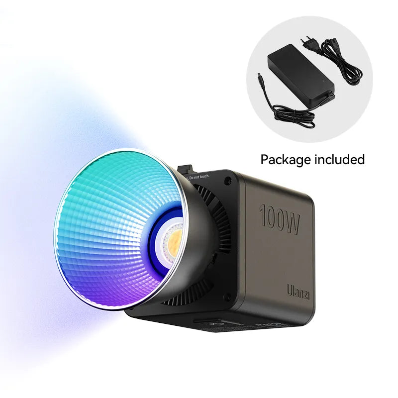 Ulanzi 100W COB Video Light with Built-in Battery - Bi-Color & RGB LED Panel for Photography, YouTube Videos, Live Streaming & Studio Lighting