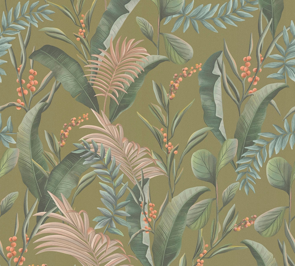Drawn Into Nature Jungle Wall Art - Stunning Tropical Landscape Canvas Print for Home & Office Decor | Perfect for Living Room, Bedroom, or Office