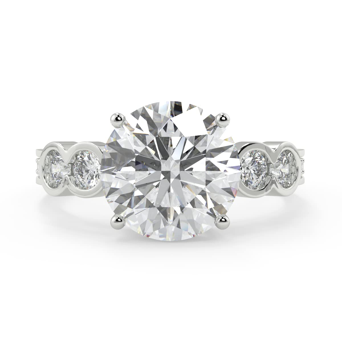 2.70ct (9mm) G-H Color Moissanite Engagement Ring - 925 Sterling Silver Women's Wedding, Anniversary & Promise Ring | Real Moissanite Jewelry for Brides, Proposals & Special Occasions