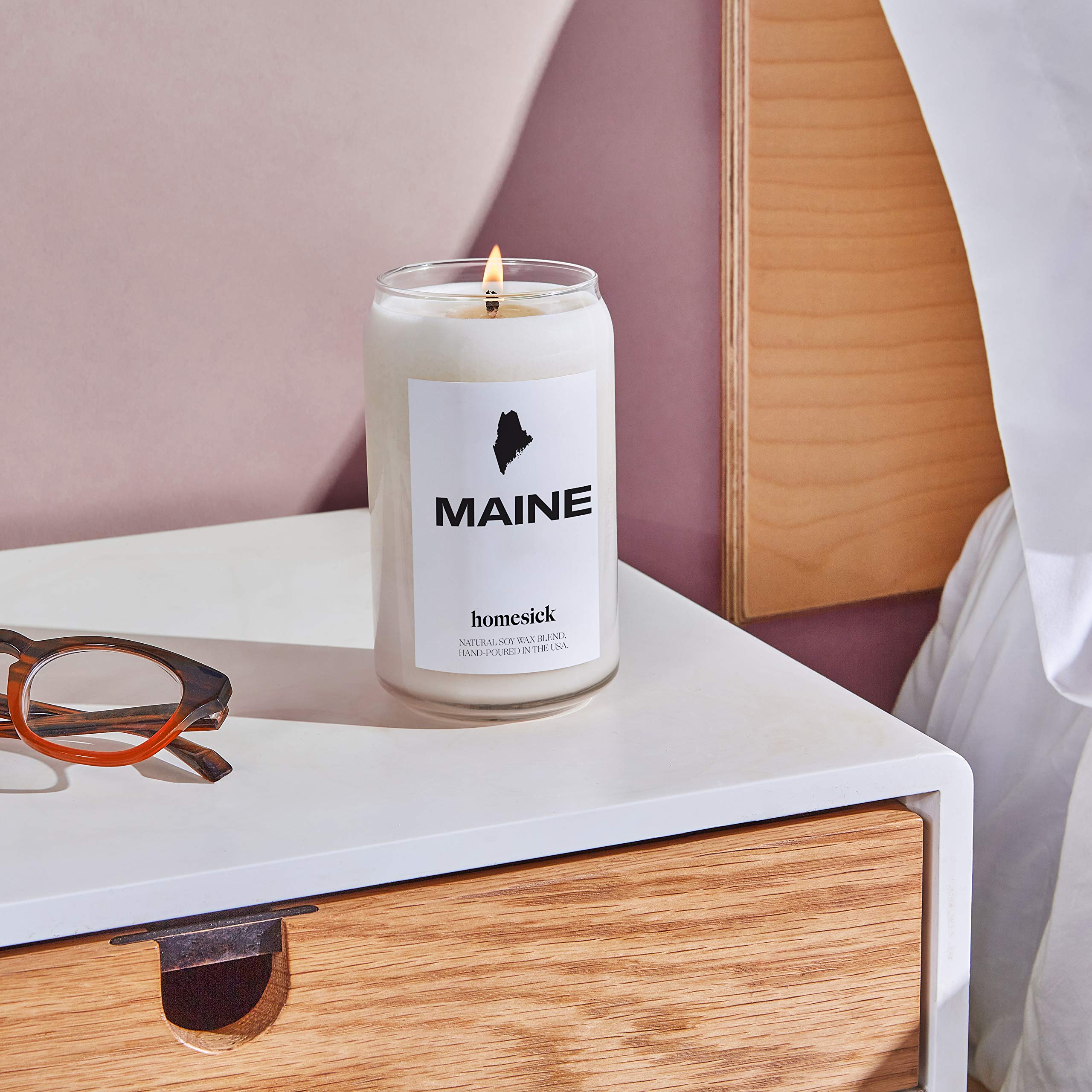 Premium Scented Soy Candle - Maine Lavender, Sandalwood & Patchouli Blend | 13.75oz, 60-80 Hour Burn Time | Natural Aromatherapy Candle for Home Decor, Relaxation & Stress Relief | Perfect for Living Rooms, Bedrooms & Spa Nights