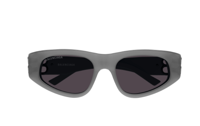Balenciaga BB0095S 015 Grey Silver Cat Eye Sunglasses for Women - Stylish UV Protection Shades for Driving, Beach & Outdoor Fashion