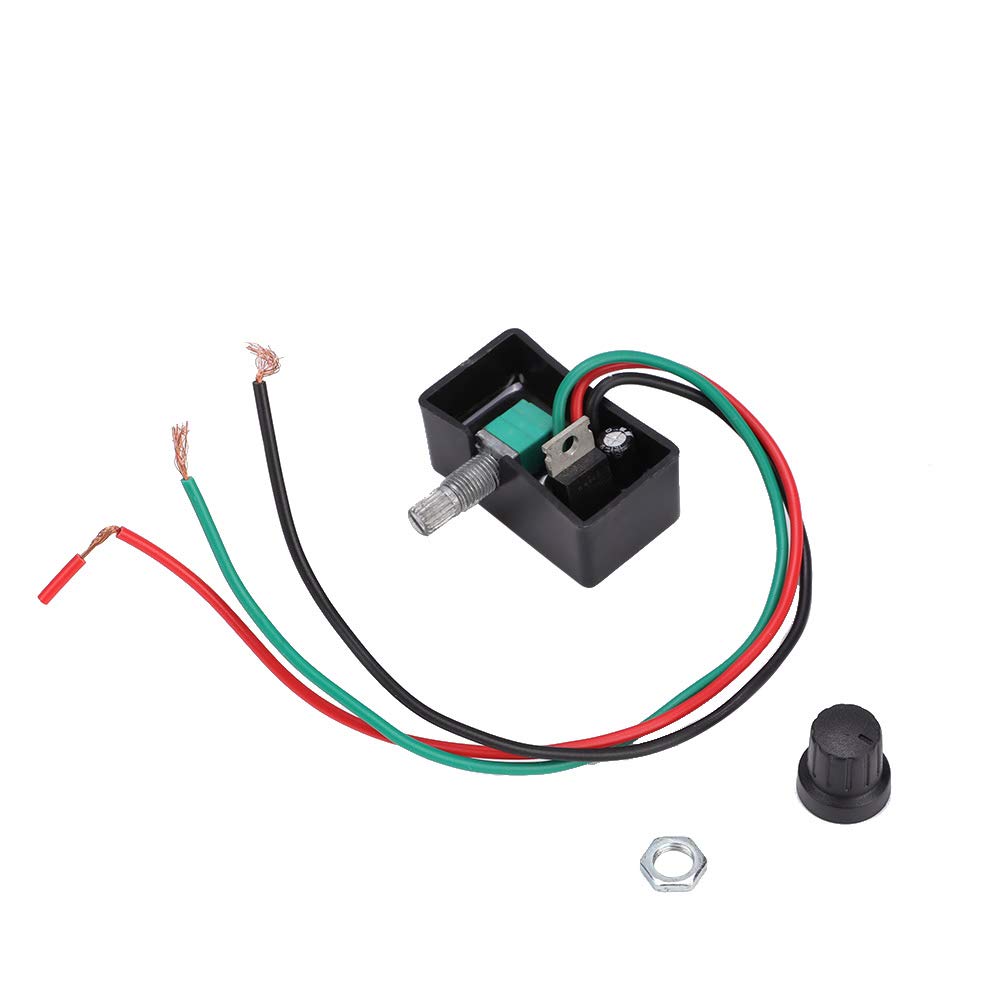 Shanrya 12V Speed Control Switch with Adjustable Regulator - 1.6x1.6 Inch Plastic Switch with 2 Nut Coil Sprayer Accessories for Agriculture, Forestry & Animal Husbandry | Perfect for Irrigation Systems, Livestock Equipment & Farm Machinery