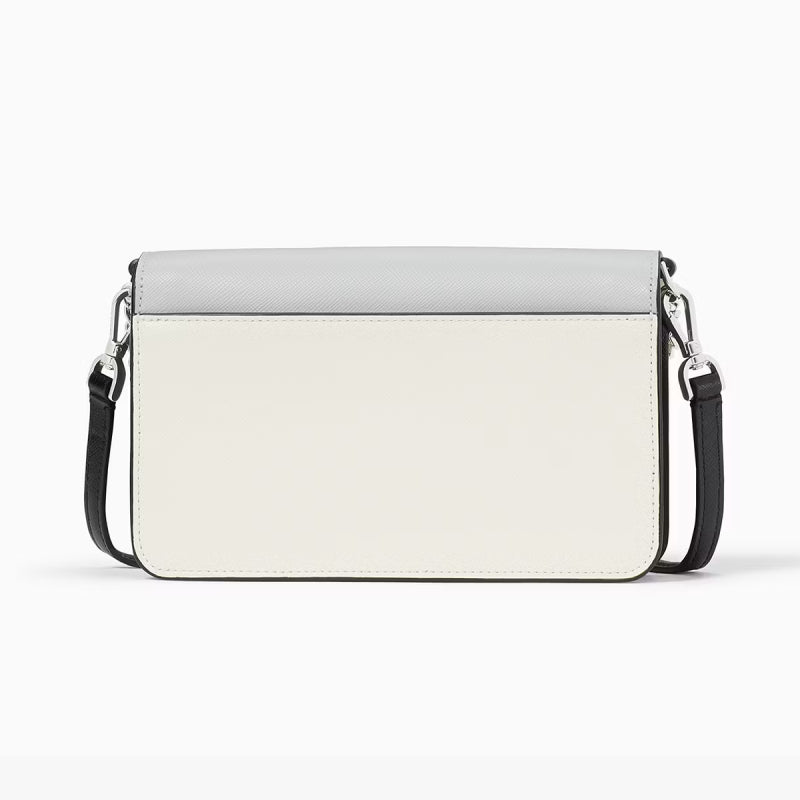 Kate Spade Madison Willow Mini Flap Crossbody Bag in Platinum Grey Multi - Stylish & Compact Purse for Women | Perfect for Everyday Use, Date Nights & Travel Accessories