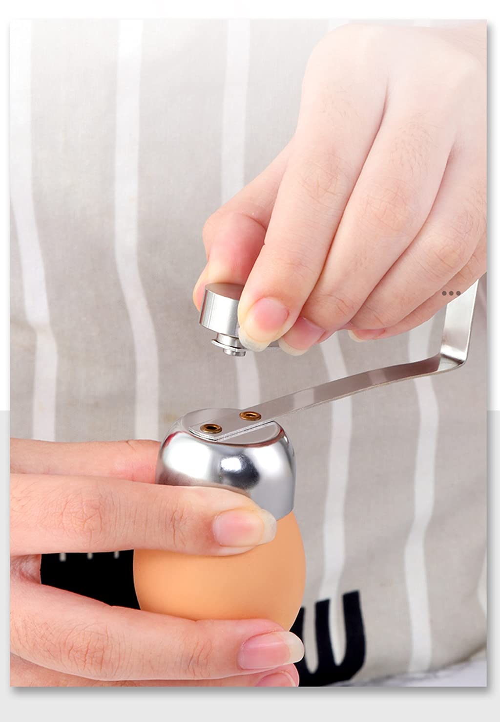 2PCS Premium Stainless Steel Egg Scissors - Egg Topper Cutter & Shell Opener for Boiled Eggs (Soft/Hard) - Kitchen Tool for Breakfast, Baking & Cooking - Gold Finish