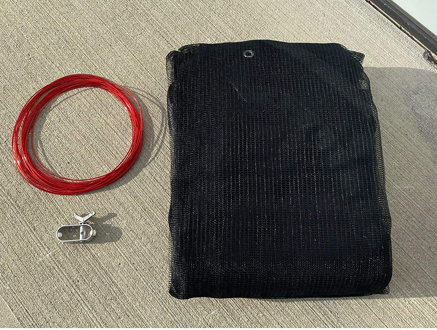 Durable 28ft Round Above Ground Pool Leaf Net Cover - Reinforced Woven Polyethylene Edge, Lightweight & Easy to Install - Perfect for Seasonal Protection & Debris Prevention