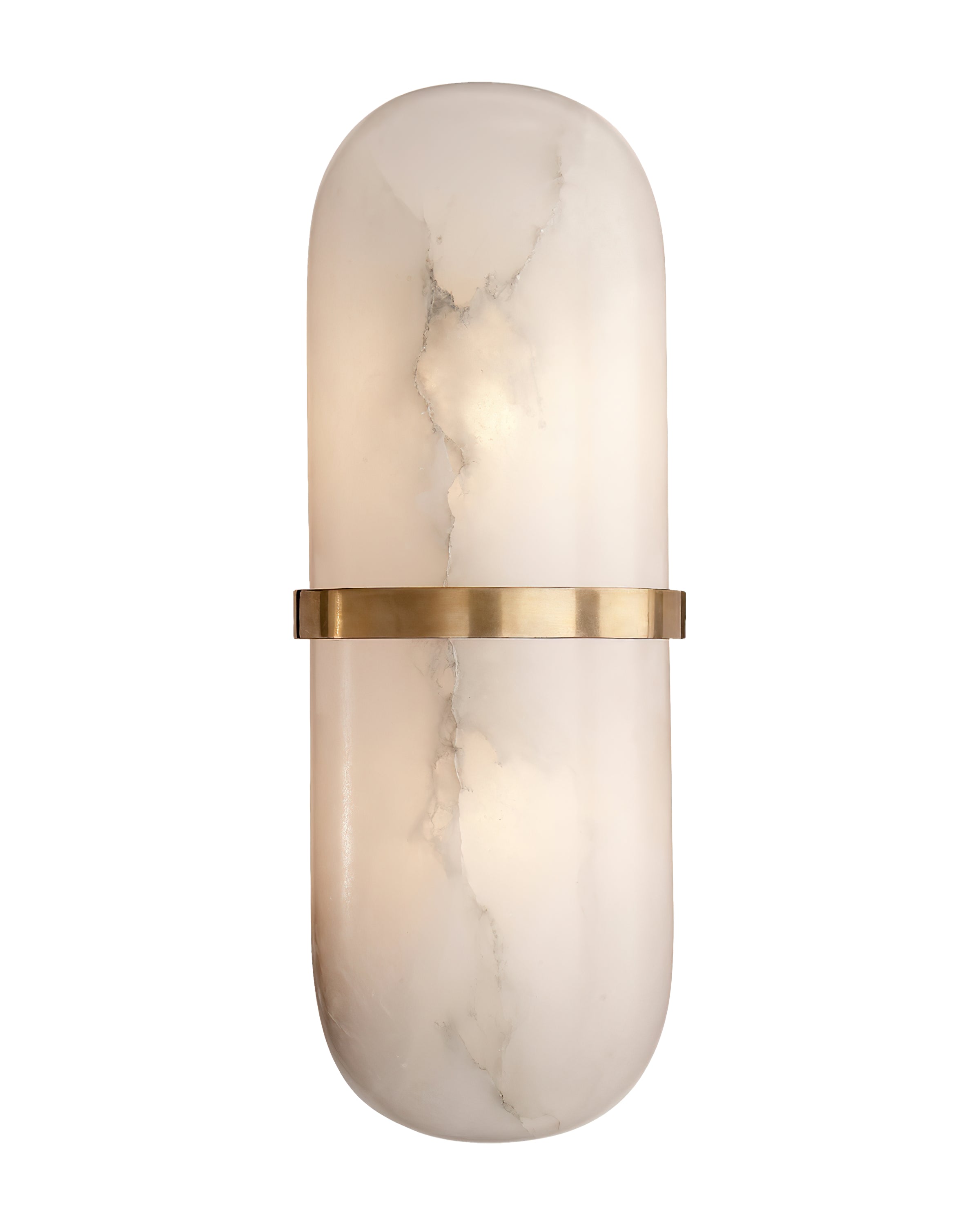 Modern Alabaster Wall Sconce Light - Elegant Capsule Design for Bedroom, Hallway & Living Room Lighting