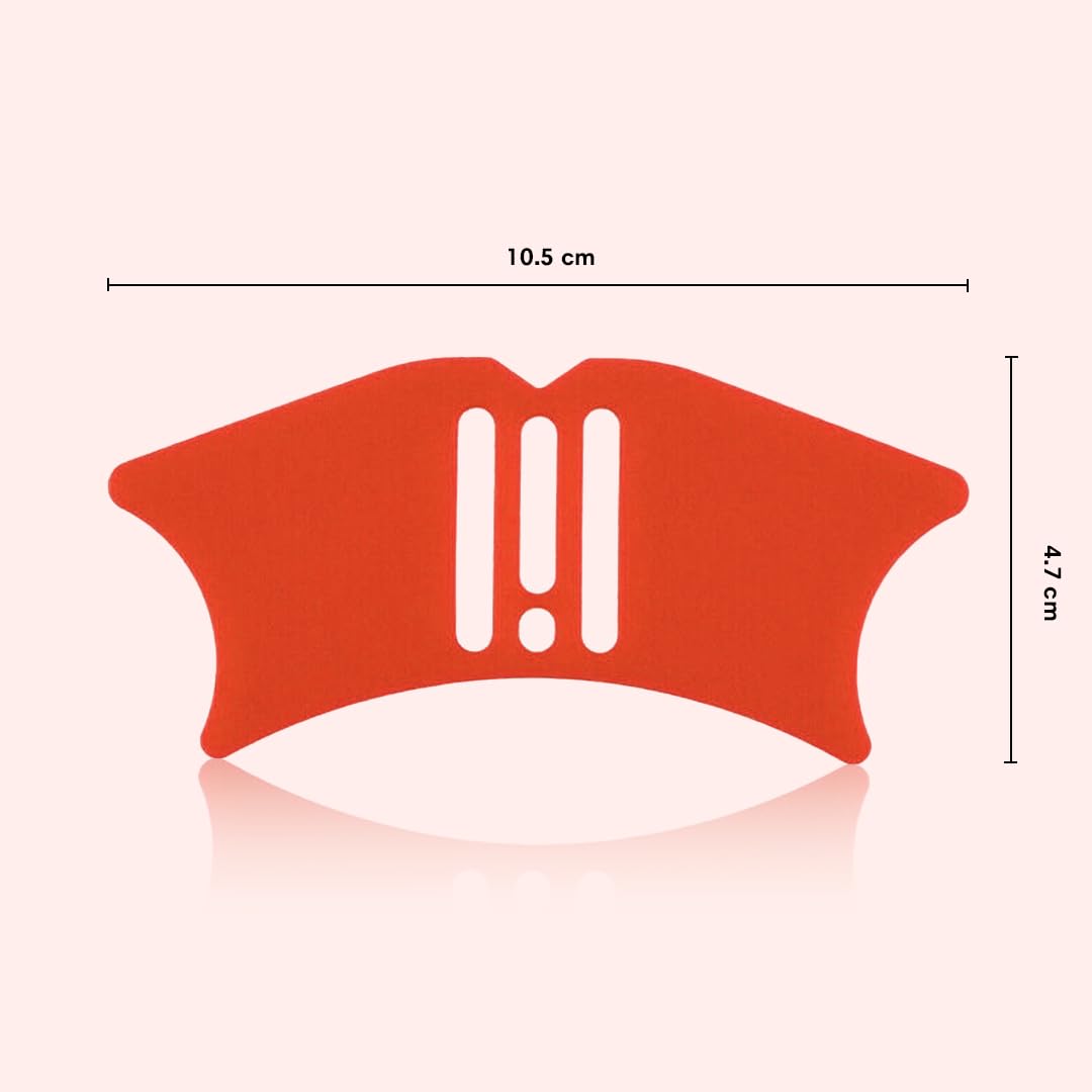 Multifunctional Silicone Makeup Stencil Tool for Eyeliner, Eyeshadow, Winged Liner & Lip Contouring - Portable Beauty Aid for Women - Perfect for Travel & Professional Makeup Application (Orange)
