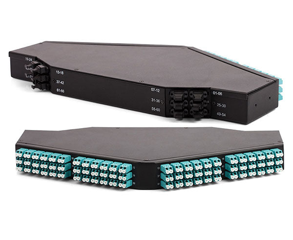 MPO/MTP to LC Cassette Module - OM4 50/125 Multimode Fiber Optic Patch Panel - 144 Fibers High Density Type A for Data Center & Telecom Networks