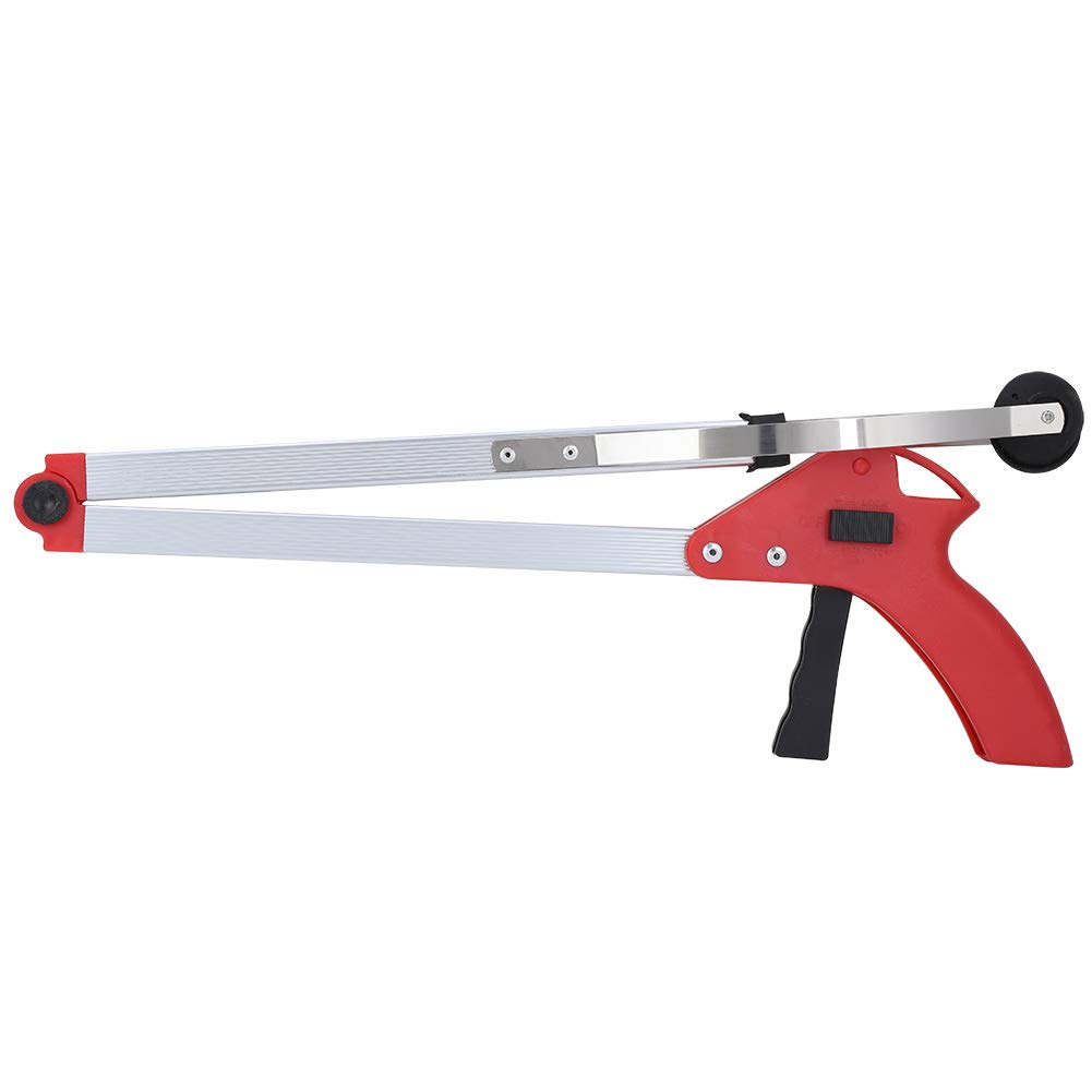 **Folding Trash Grabber with Red Handle - 32
