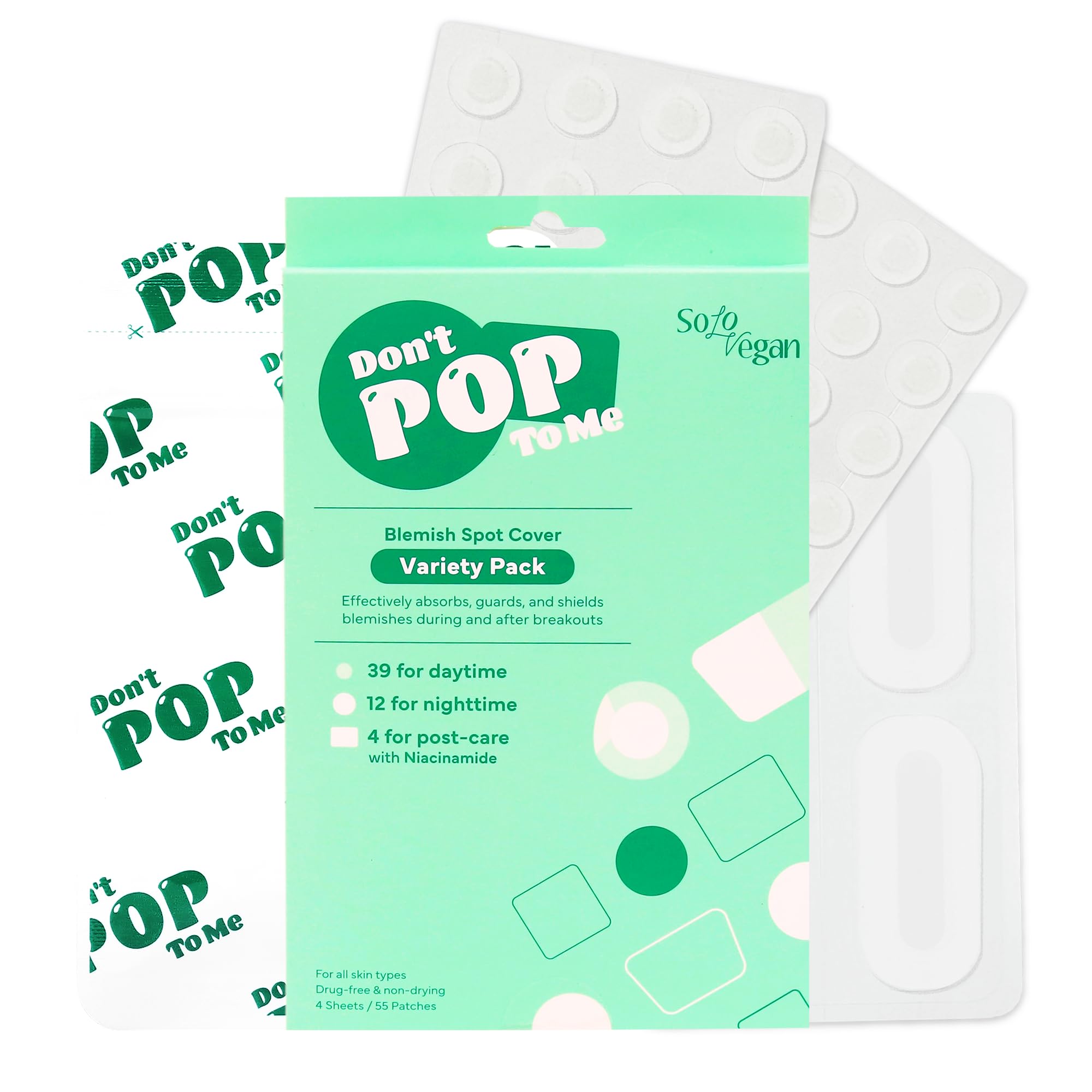 Best Korean Skincare Set: Mild Exfoliating Toner Pads, Hydrating Serum, Acne Blemish Patches (55 Count), & Cleansing Gel - Daily Face Care Routine for Clear Skin