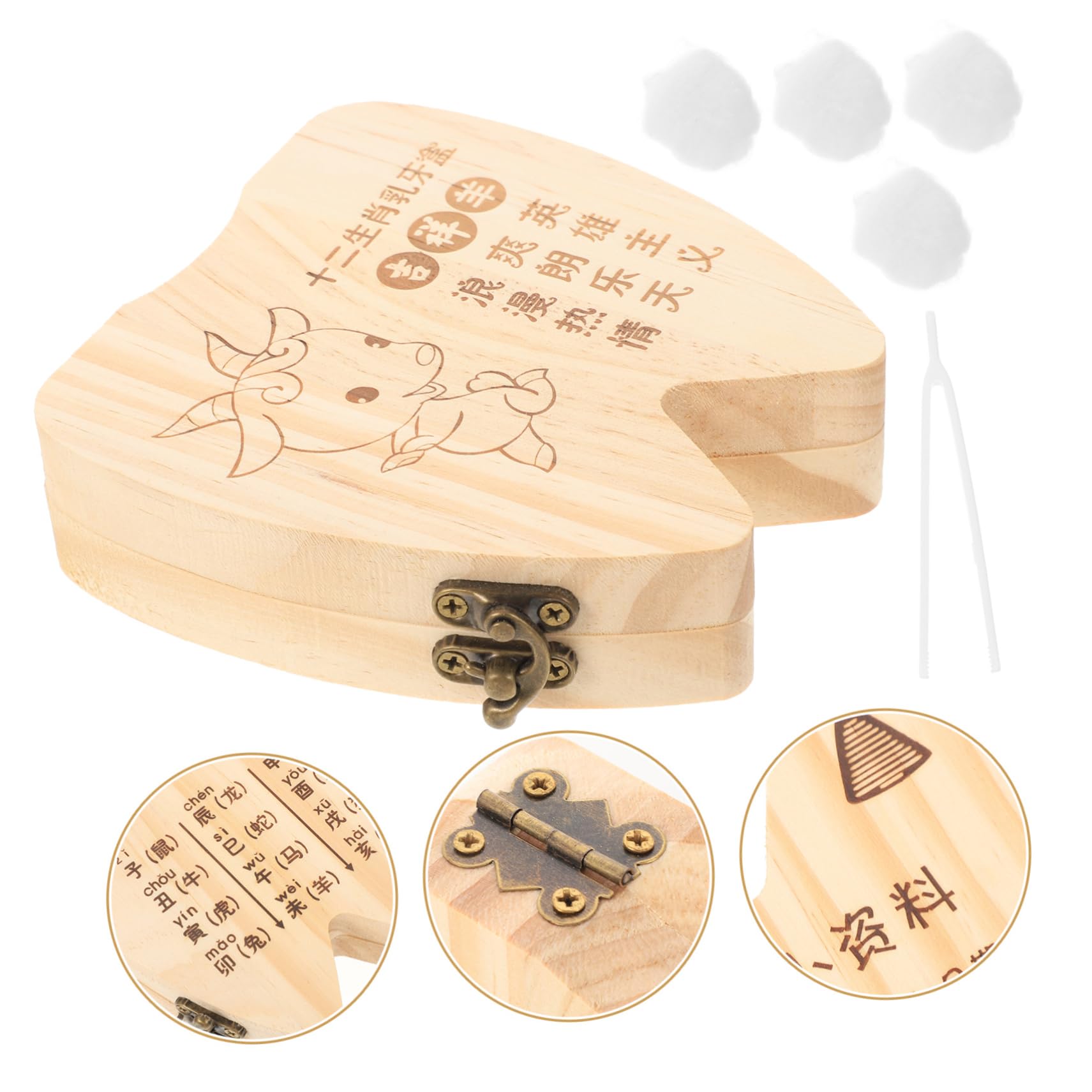 UPKOCH 4-Pack Wooden Tooth Storage Cases - Natural Tooth Saver Containers for Travel & Home Organization | Perfect for Dentists, Collectors & Baby Teeth Keepsakes