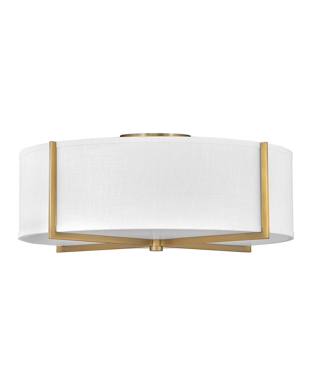 Axis Off White LED Foyer Pendant Light Fixture in Heritage Brass Finish - Modern Entryway Lighting for Hallway, Porch & Staircase