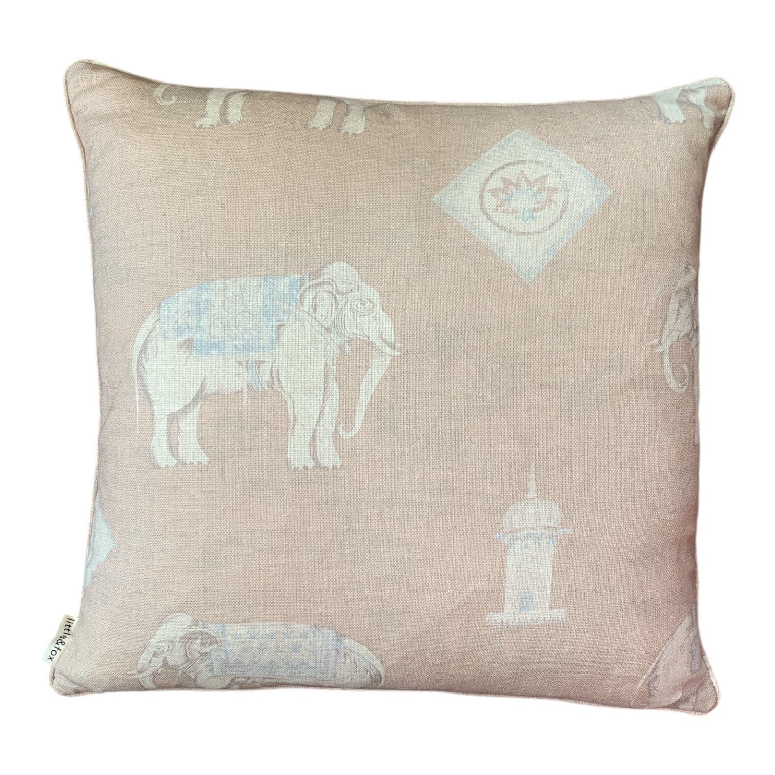 Bolo Elephant 50x50cm Decorative Throw Pillow Cover - Soft Square Cushion for Sofa, Bed, Nursery & Home Decor