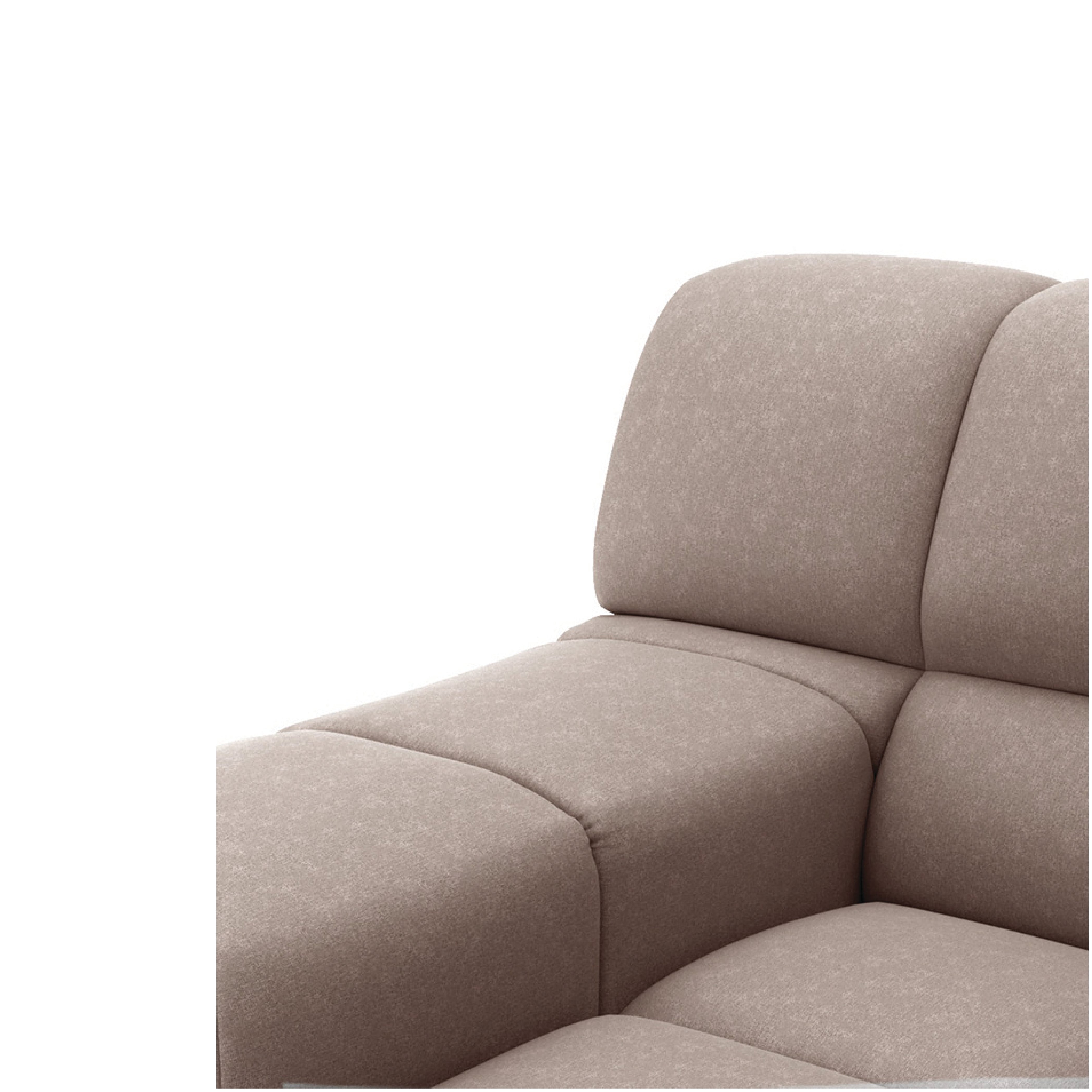 Roger 4-Seater Modular Sofa with Ottoman - Modern Sectional Couch for Living Room, Lounge & Home Theater - Comfortable L-Shaped Sofa Set with Storage Ottoman