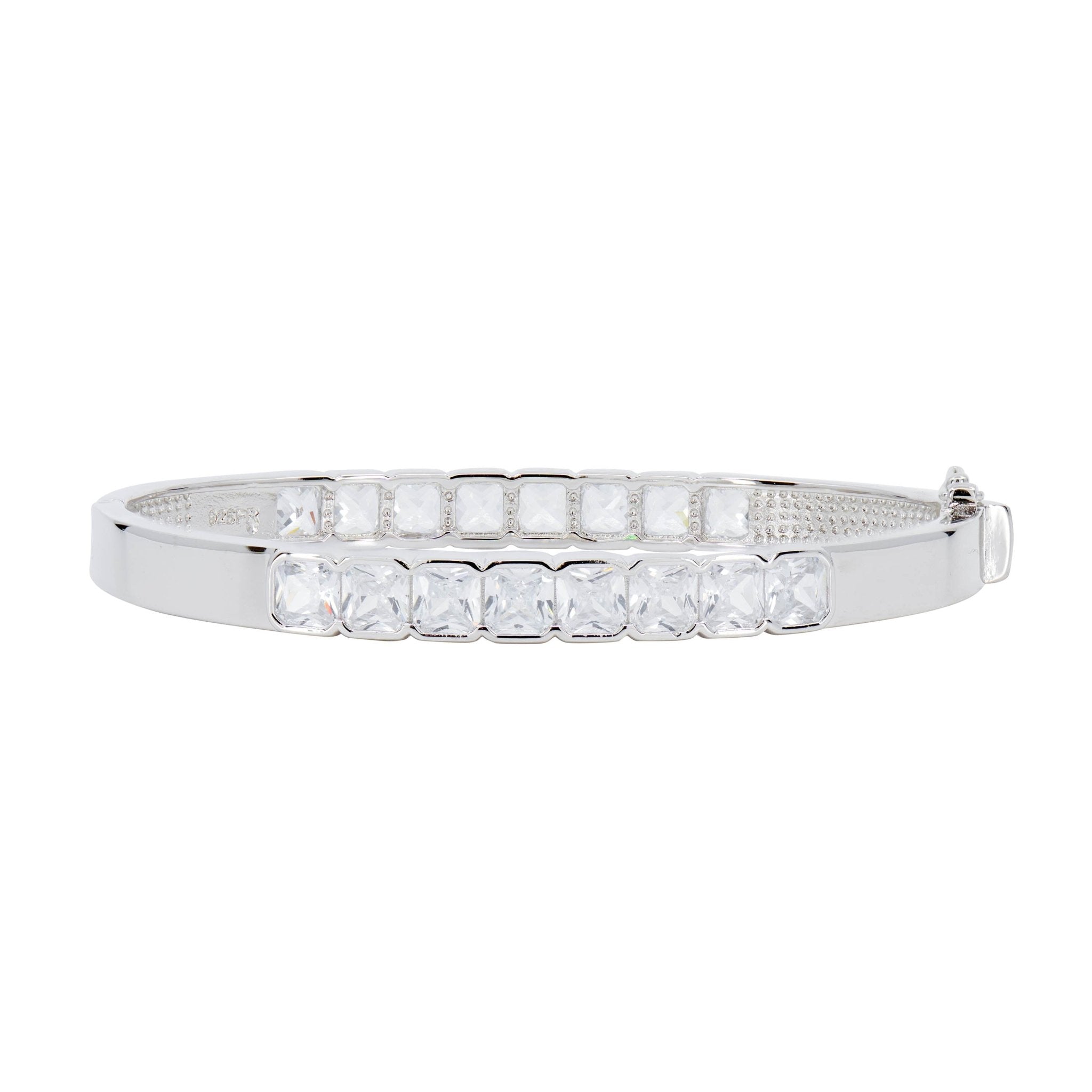 Luminous Luster Thin Hinge Bangle Bracelet - Elegant Adjustable Jewelry for Women, Perfect for Parties, Weddings & Everyday Wear