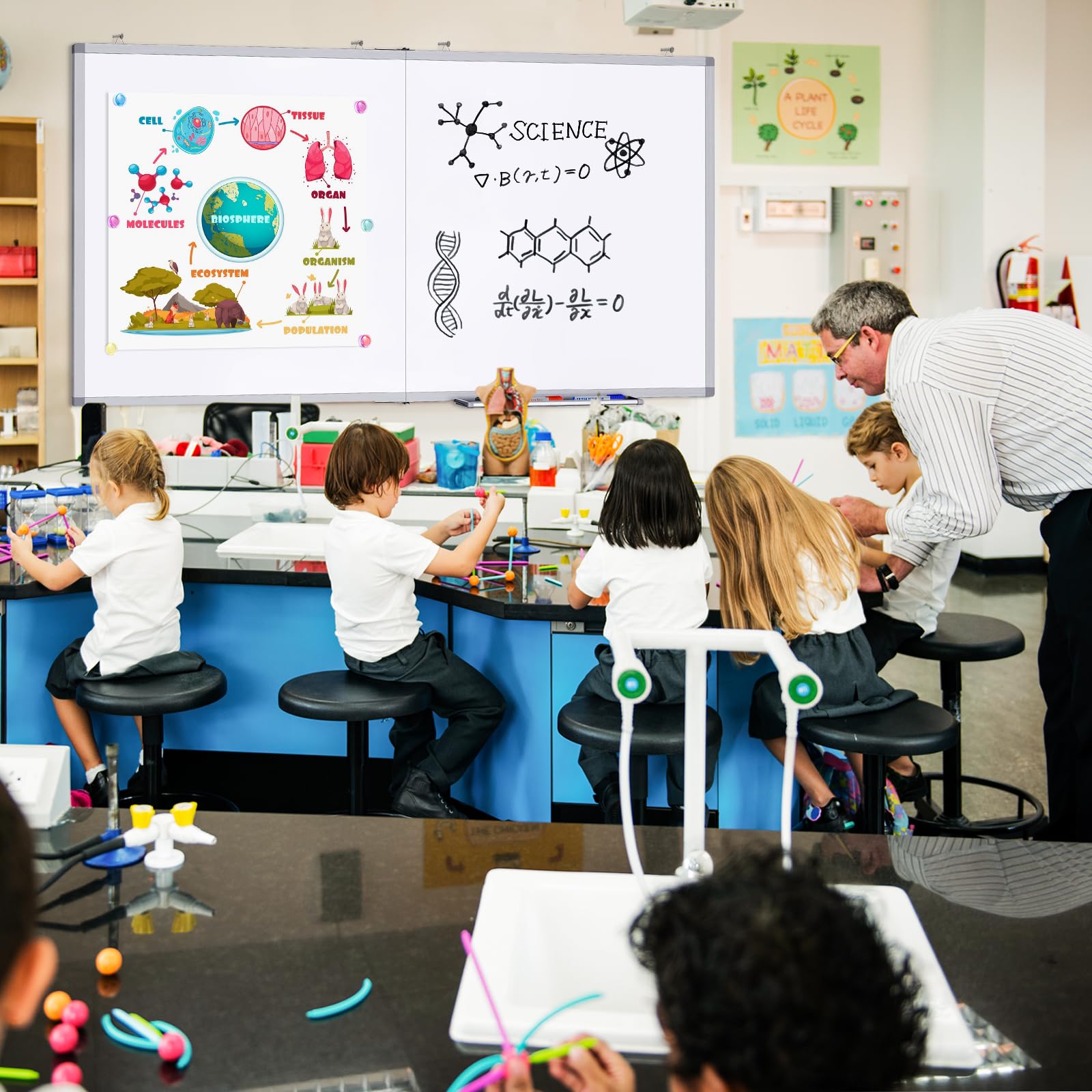 Maxtek 60x48 Inch Large Magnetic Whiteboard - Aluminum Dry Erase Board for Wall Mounting with Pen Tray | Perfect for School, Classroom, Office & Home | Presentation, Teaching, Meeting & Note-Taking Essential
