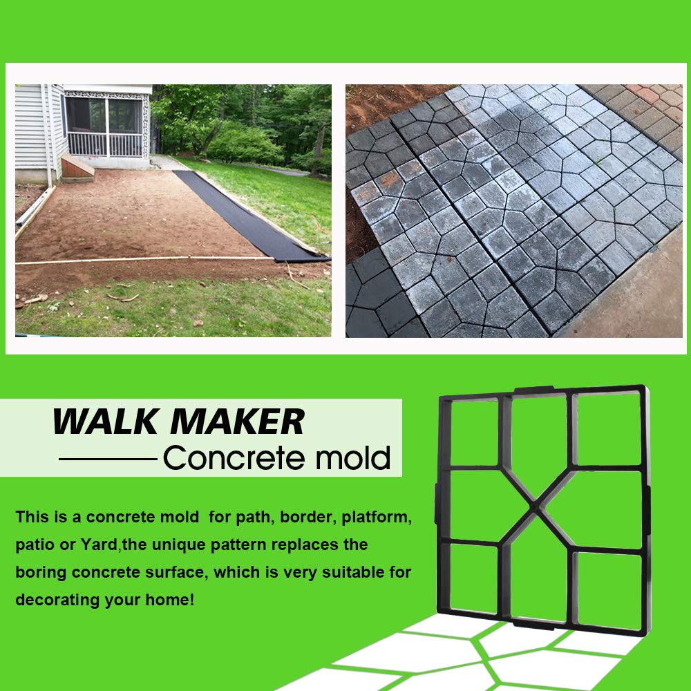 Reusable Concrete Walk Maker Molds for DIY Paving - Cross Square Design for Lawn, Patio, Yard Walkway & Garden Path | Perfect for Outdoor Landscaping Projects