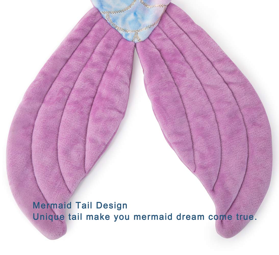 COSUSKET Mermaid Tail Snuggle Blanket - Soft Premium Fish Scale Design Blanket for Girls & Women, Cozy All-Season Fleece Throw - Perfect for Bedroom, Couch, Movie Nights & Gift Giving