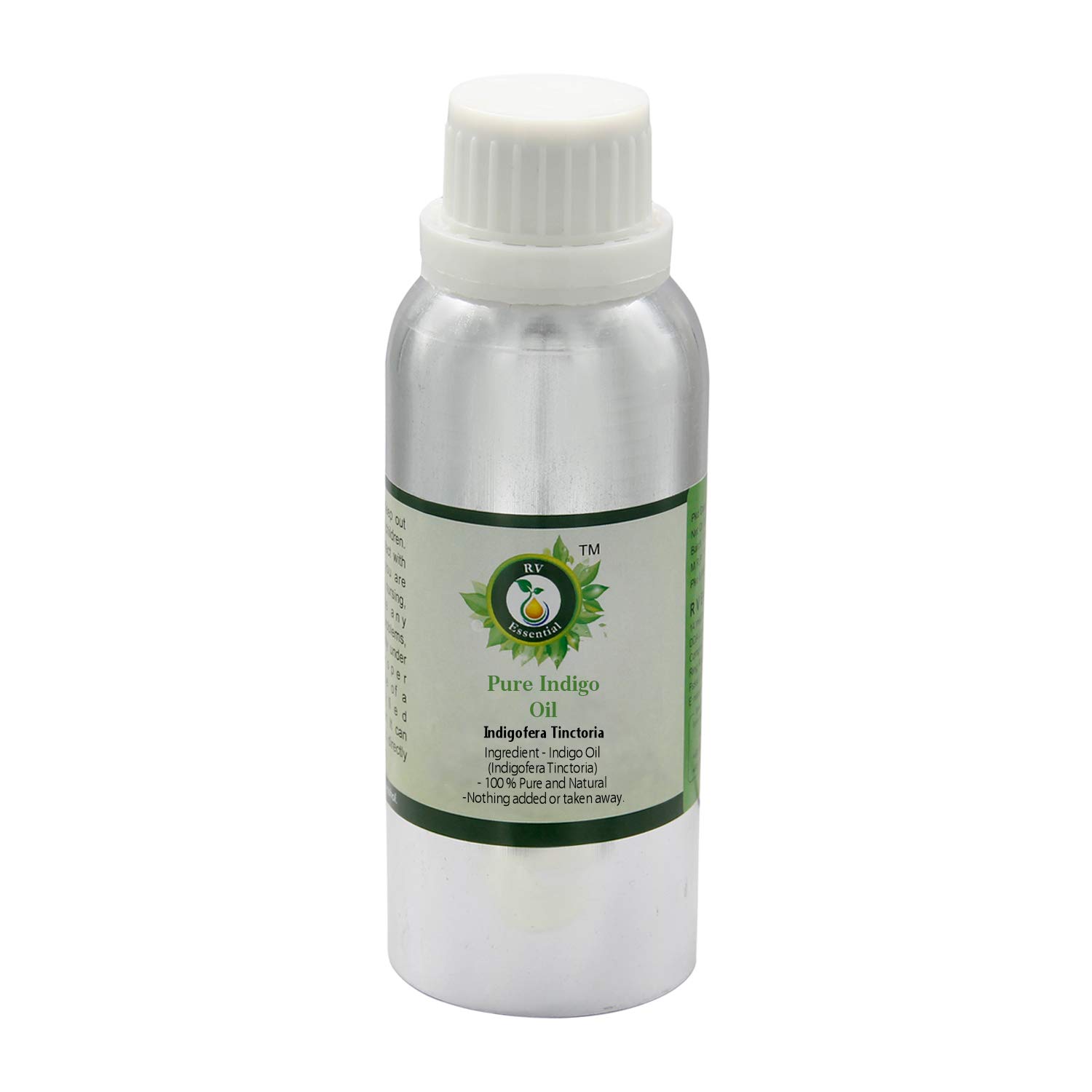 Pure Indigo Oil (Indigofera Tinctoria) - 100% Natural Hair & Body Treatment for Massage, 630ml (21oz) by R V Essential | Perfect for Aromatherapy, Scalp Care & Relaxing Spa Treatments