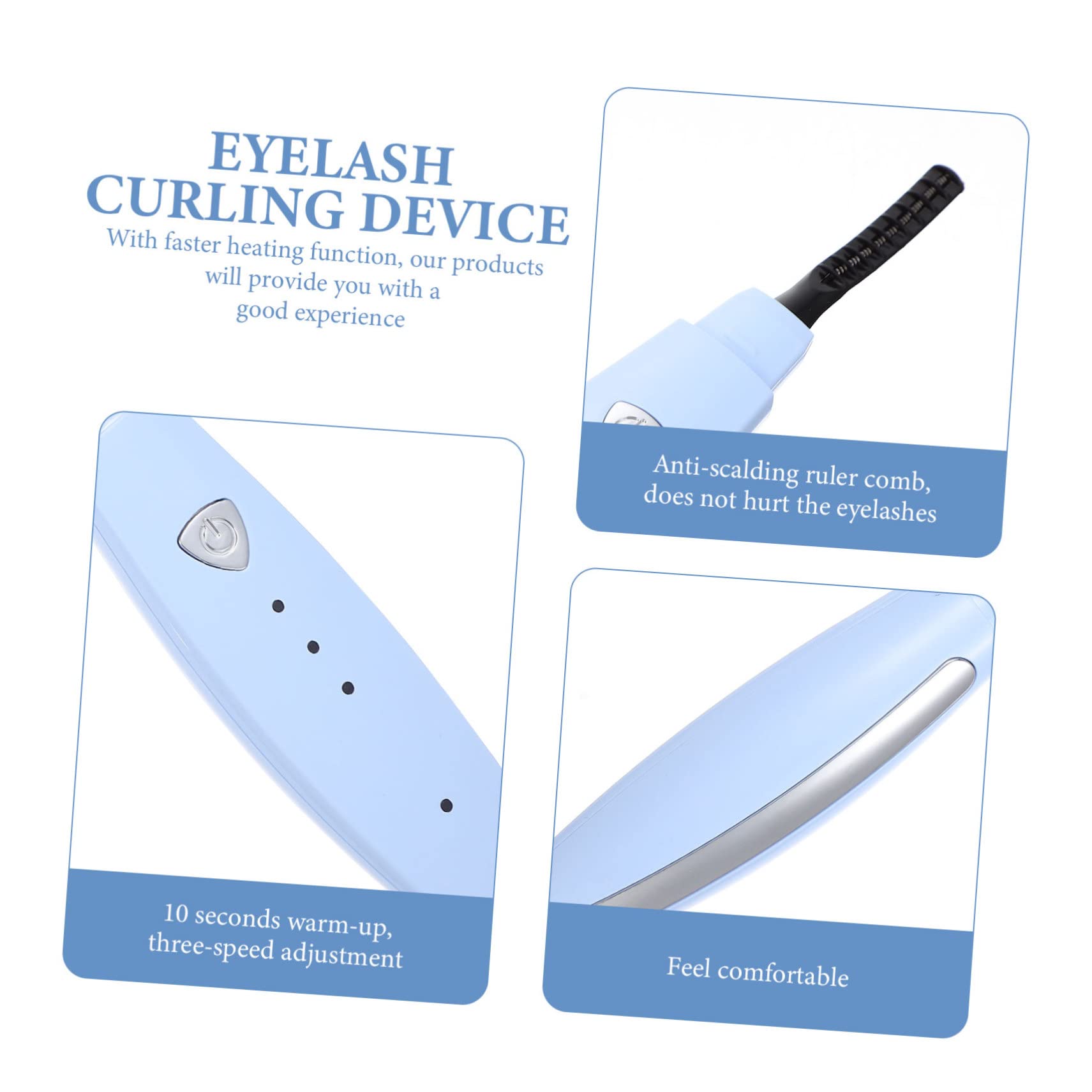 Minkissy Portable Electric Eyelash Curler with Intelligent Temperature Control - Perfect for Travel, Home Use & Professional Makeup Application