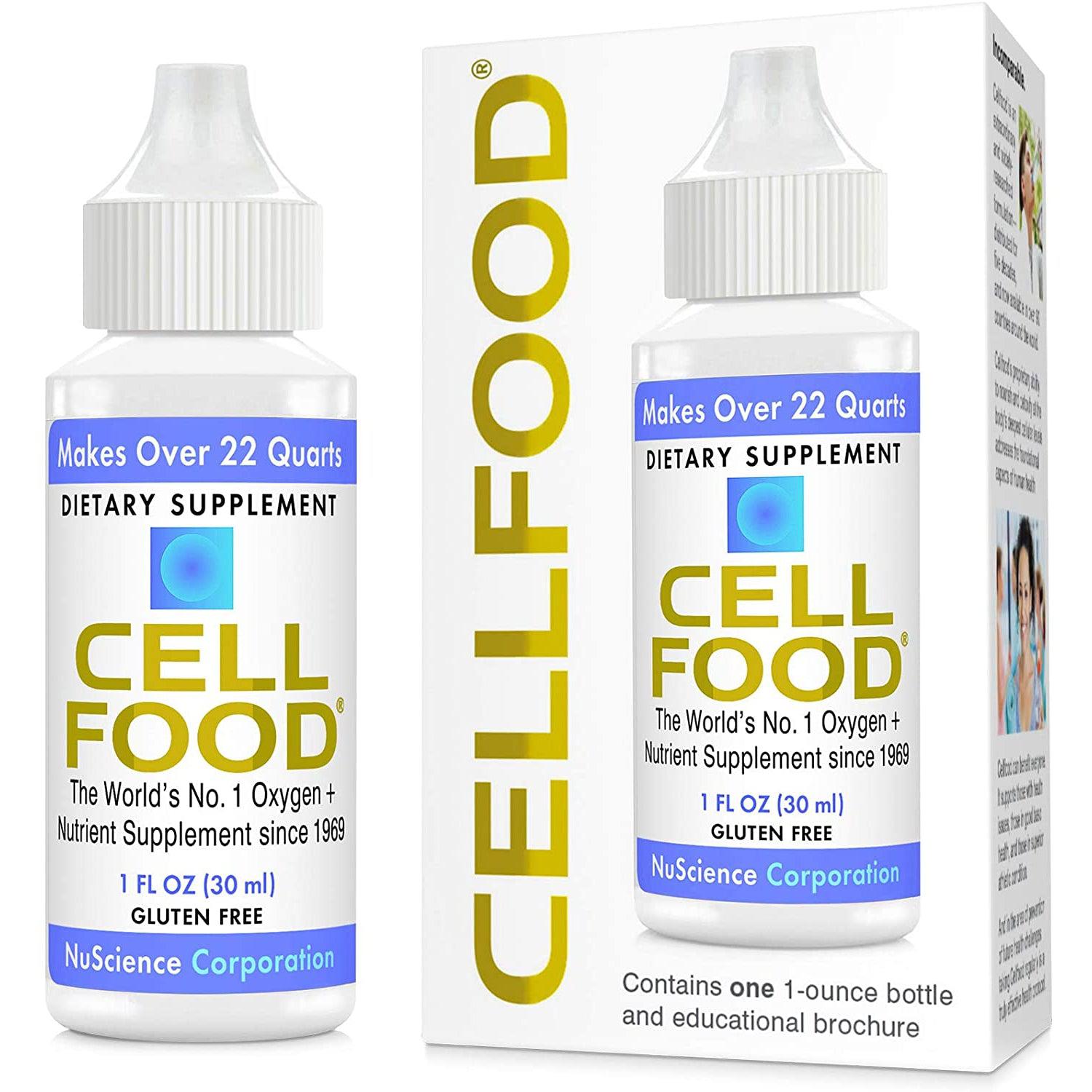 NuScience Cellfood Liquid Oxygen & Nutrient Supplement - Boost Energy, Hydration & Recovery for Active Lifestyles & Wellness Routines