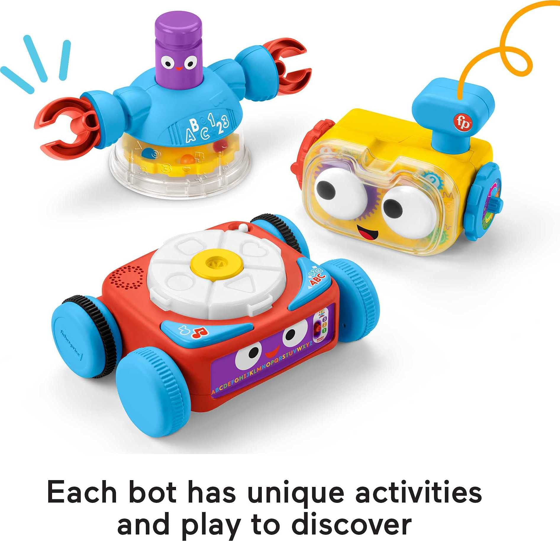 Fisher-Price 4-in-1 Ultimate Learning Bot - Bilingual English & French Electronic Toy with Lights, Music & Educational Activities | STEM Learning Robot for Toddlers & Preschoolers | Interactive Playtime Gift for Kids Ages 1-5 Years