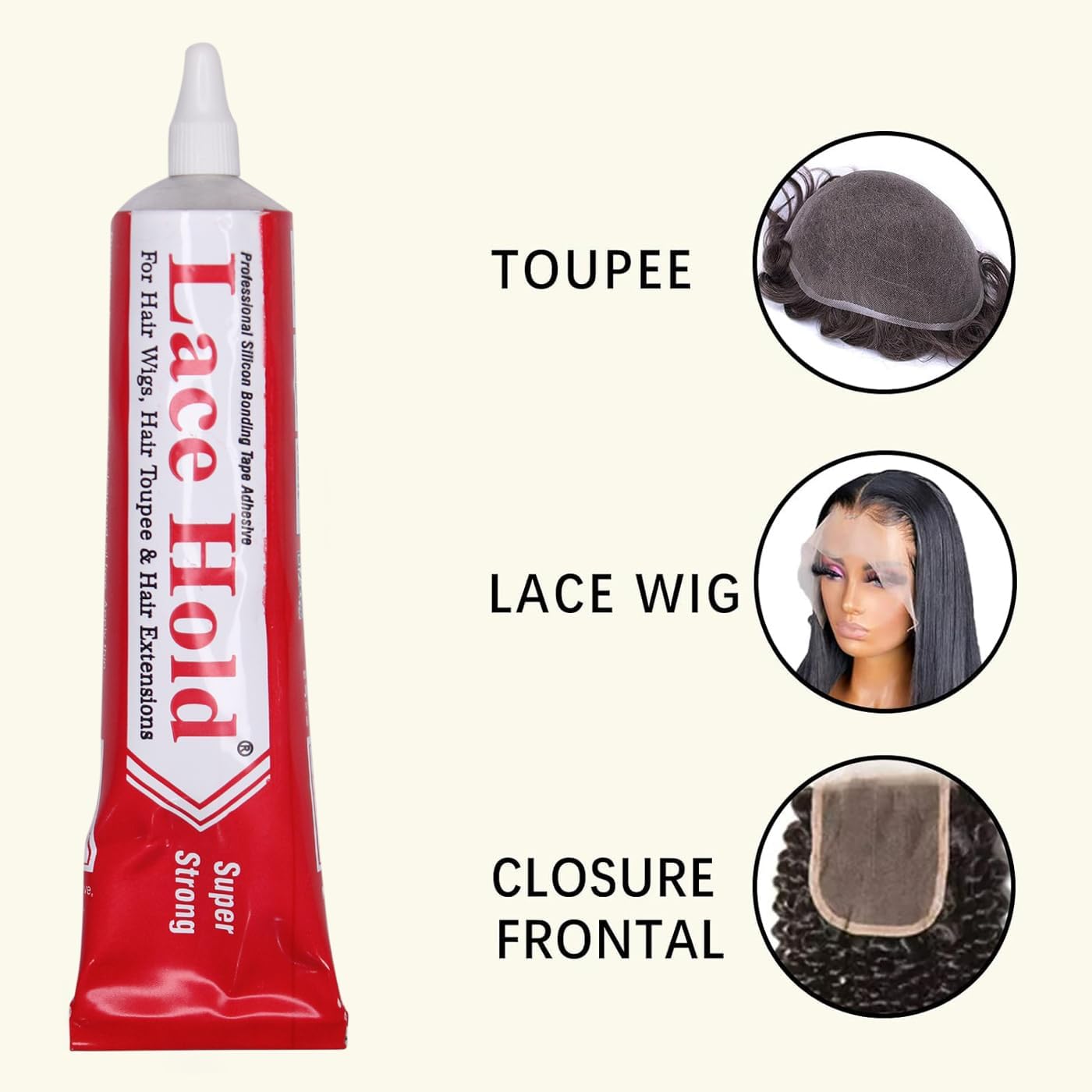 Dream Exim 28g Strong Hold Wig Glue for Hair Systems - Transparent Waterproof Adhesive for Wigs, Hair Extensions & Patches - Lasts 1-31 Days - Ideal for Daily Wear, Cosplay & Special Occasions