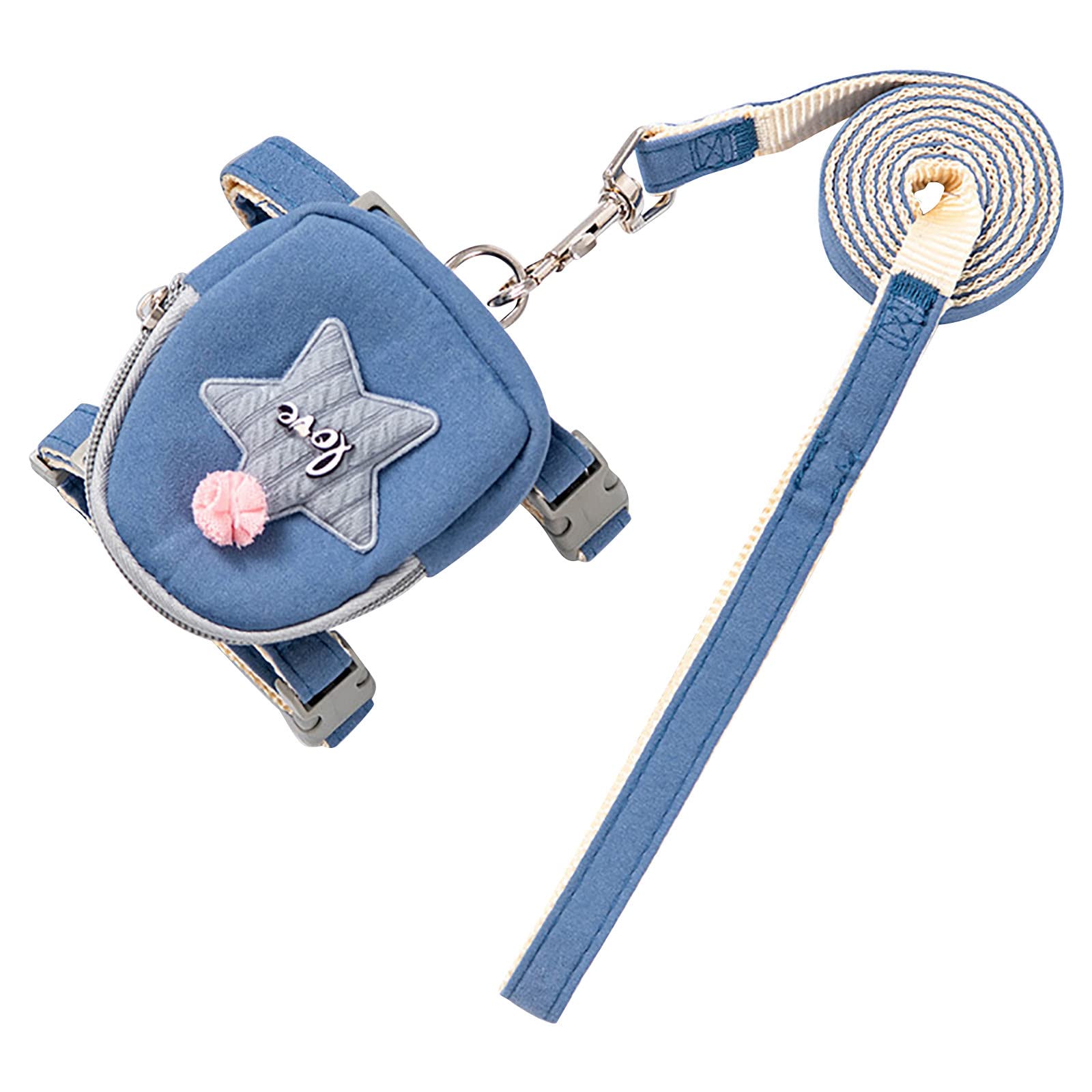 FAMOORE Adjustable Dog Backpack Harness - Detachable Hiking & Travel Backpack for Small to Medium Dogs - Lightweight & Durable Pet Carrier (Blue, Size S) - Perfect for Outdoor Adventures, Camping & Daily Walks