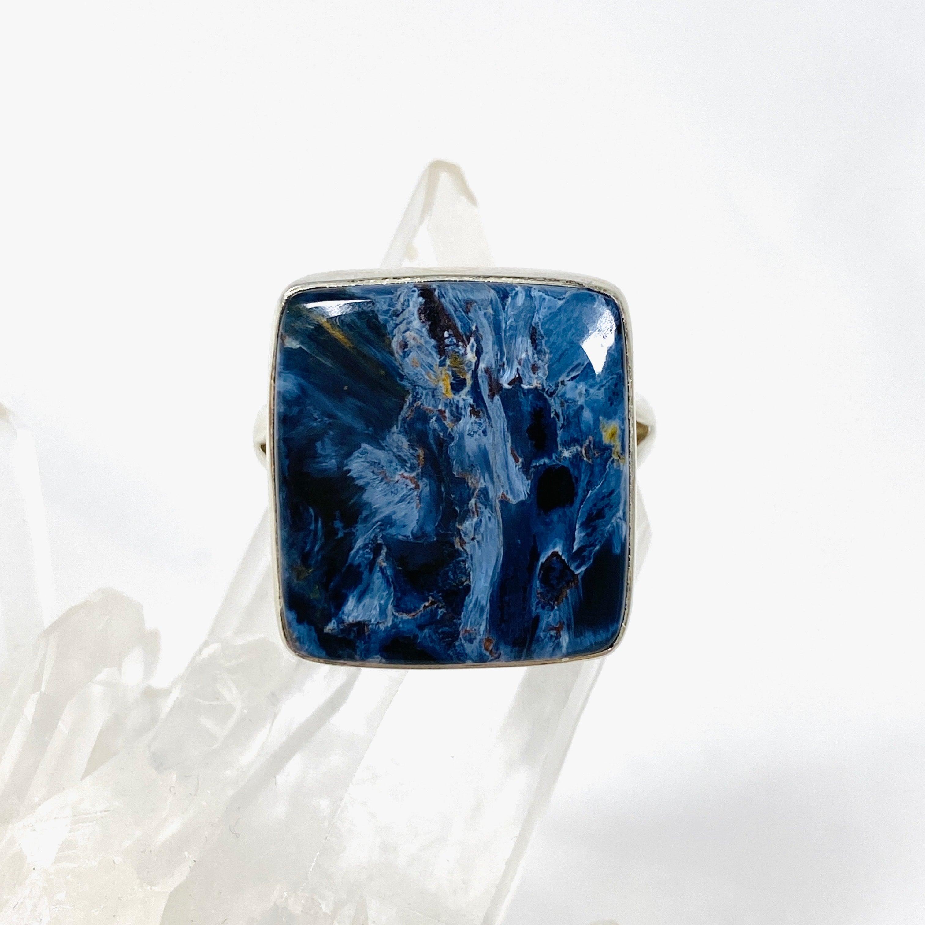 Pietersite Square Ring Size 11 KRGJ2011 - Unique Gemstone Jewelry for Women, Perfect for Gifts & Special Occasions