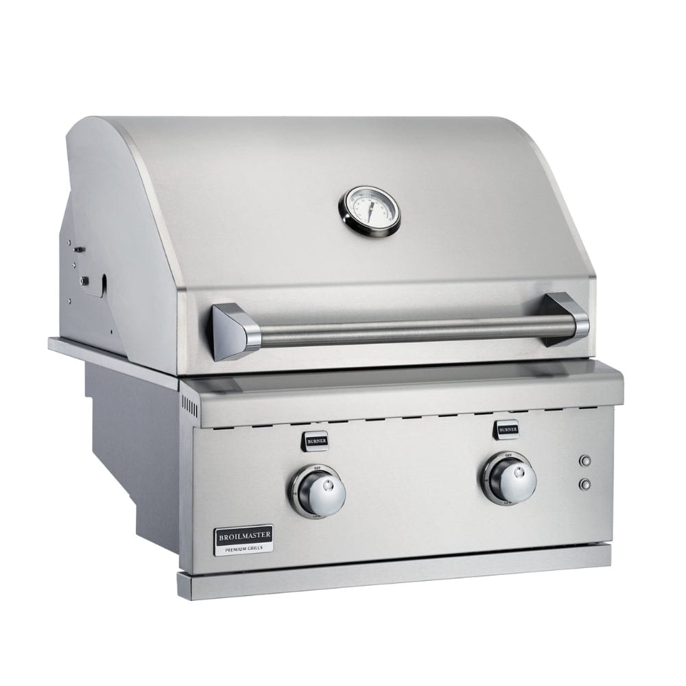 Broilmaster BSG262 26 Inch Built-In Stainless Steel Gas Grill with Side Burner - Perfect for Backyard BBQs, Outdoor Cooking & Patio Entertaining