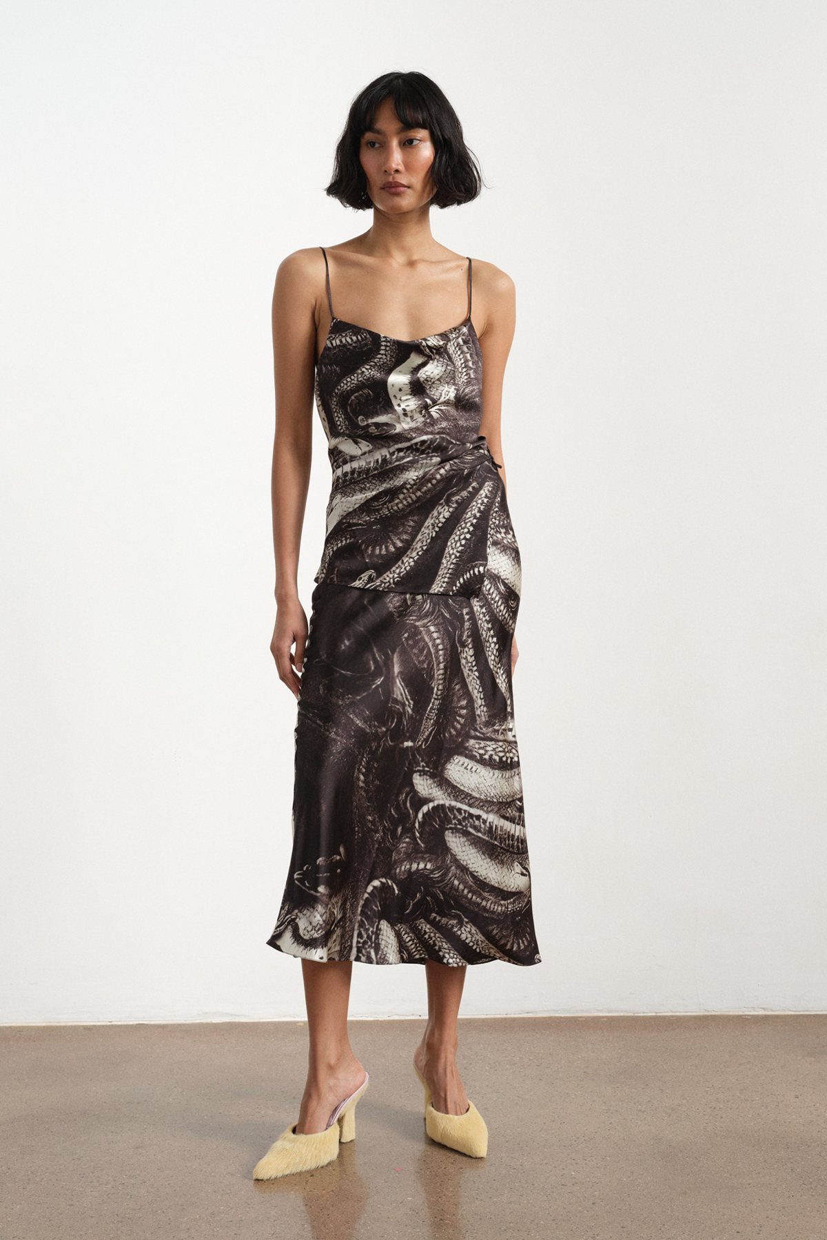 Medusa Print Silk Blouse - Elegant Women's Fashion Top for Work, Party & Evening Wear