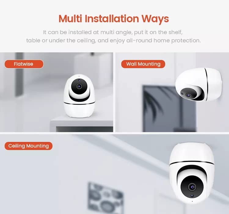 **Tuya Smart 360° Wireless Baby Monitor with Two-Way Audio & 1080P HD Video - Night Vision, WiFi Pet Camera for Home Security, Baby Sleep Monitoring (WS-Q5) - Perfect for Nurseries, Pet Rooms & Home Surveillance**