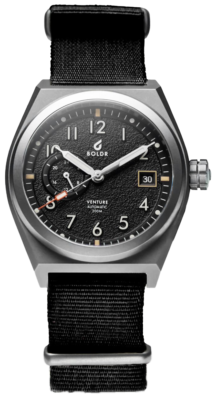 BOLDR Venture Wayfarer Black Stainless Steel Watch - Durable & Stylish for Men - Perfect for Outdoor Adventures, Travel & Everyday Wear