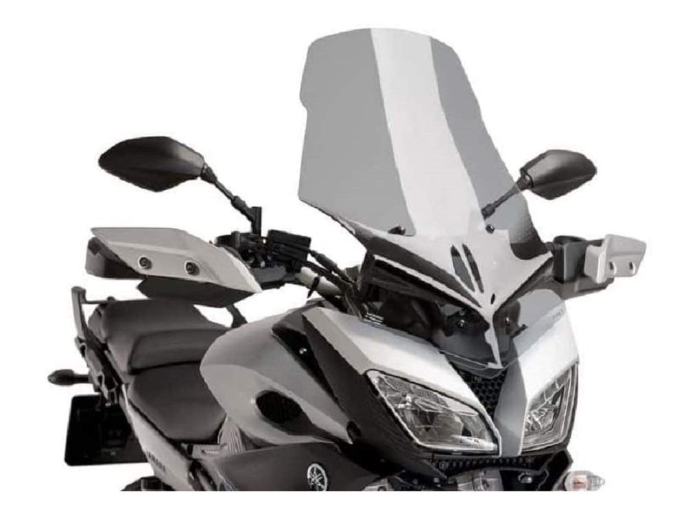 Puig 7646W Clear Touring Windshield Shield for Honda VFR800F (2014-2017) - High Visibility Motorcycle Windshield for Long Rides & Highway Cruising