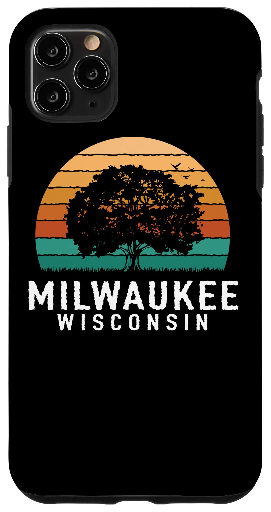 iPhone 11 Pro Max Case - Milwaukee Vintage Sunset Wisconsin Souvenir Phone Cover | Durable Protection for Travel & Everyday Use