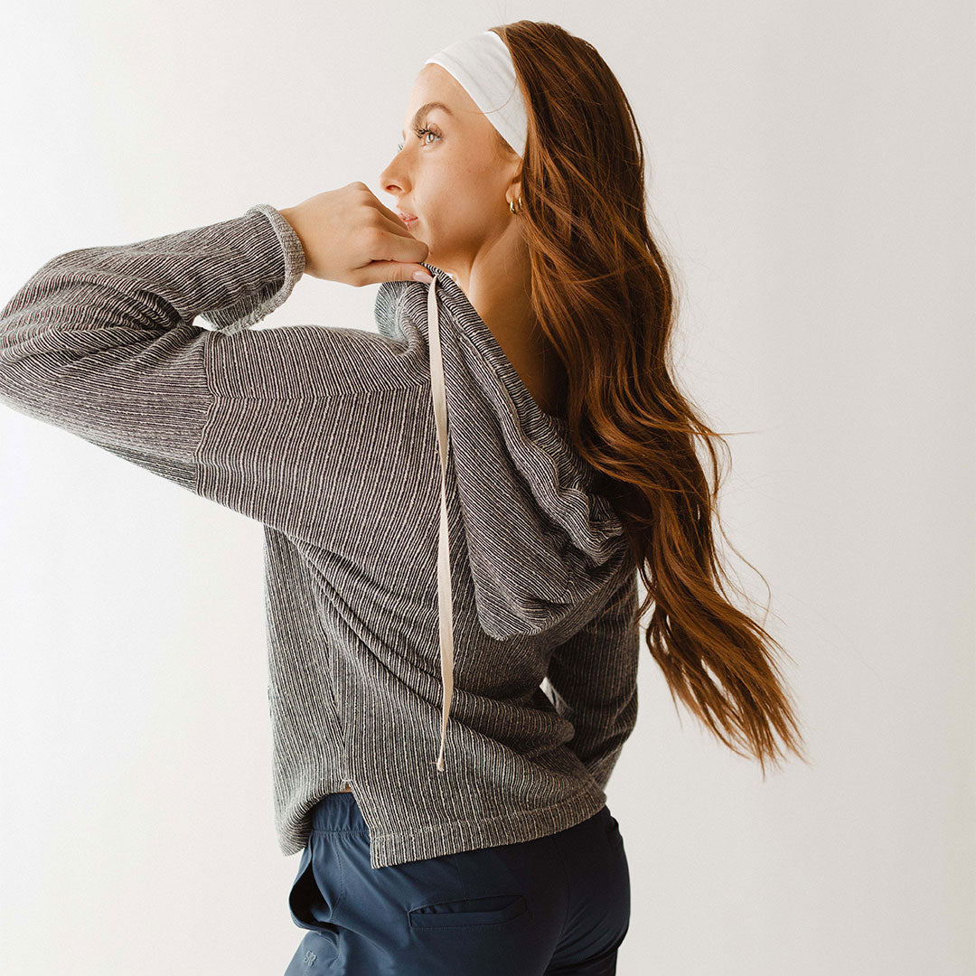 BYU Channel Stripe Pullover Sweatshirt - Navy Blue College Hoodie for Men & Women - Perfect for Game Day, Campus Wear & Casual Outfits