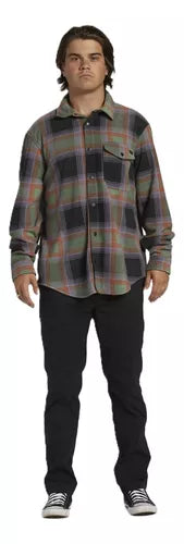 Billabong Furnace Flannel Shirt for Men - Soft & Durable Plaid Shirt for Outdoor Adventures & Casual Wear