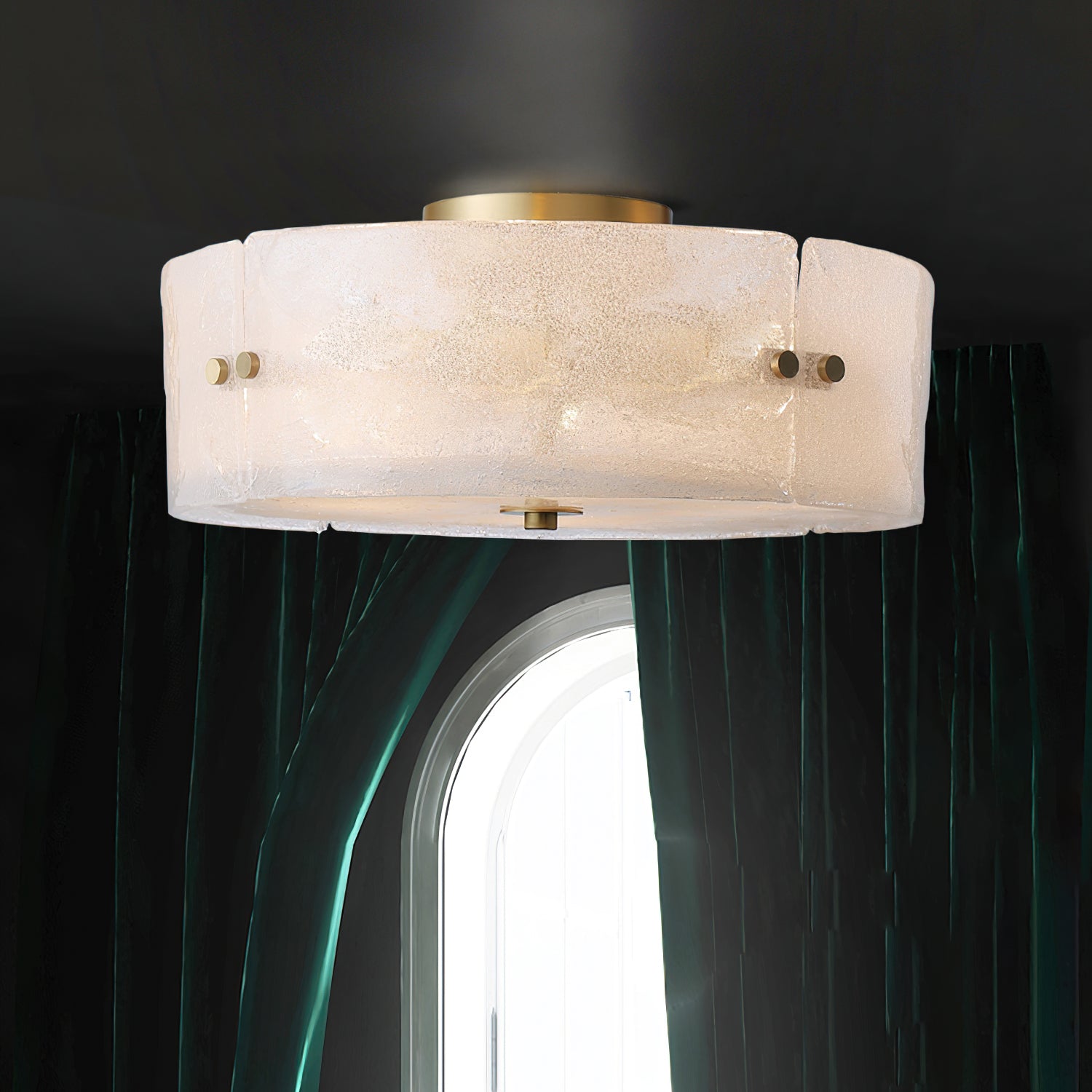 Dumount Modern Ceiling Light Fixture - Energy Efficient LED Flush Mount for Bedroom, Living Room, Kitchen & Hallway Lighting