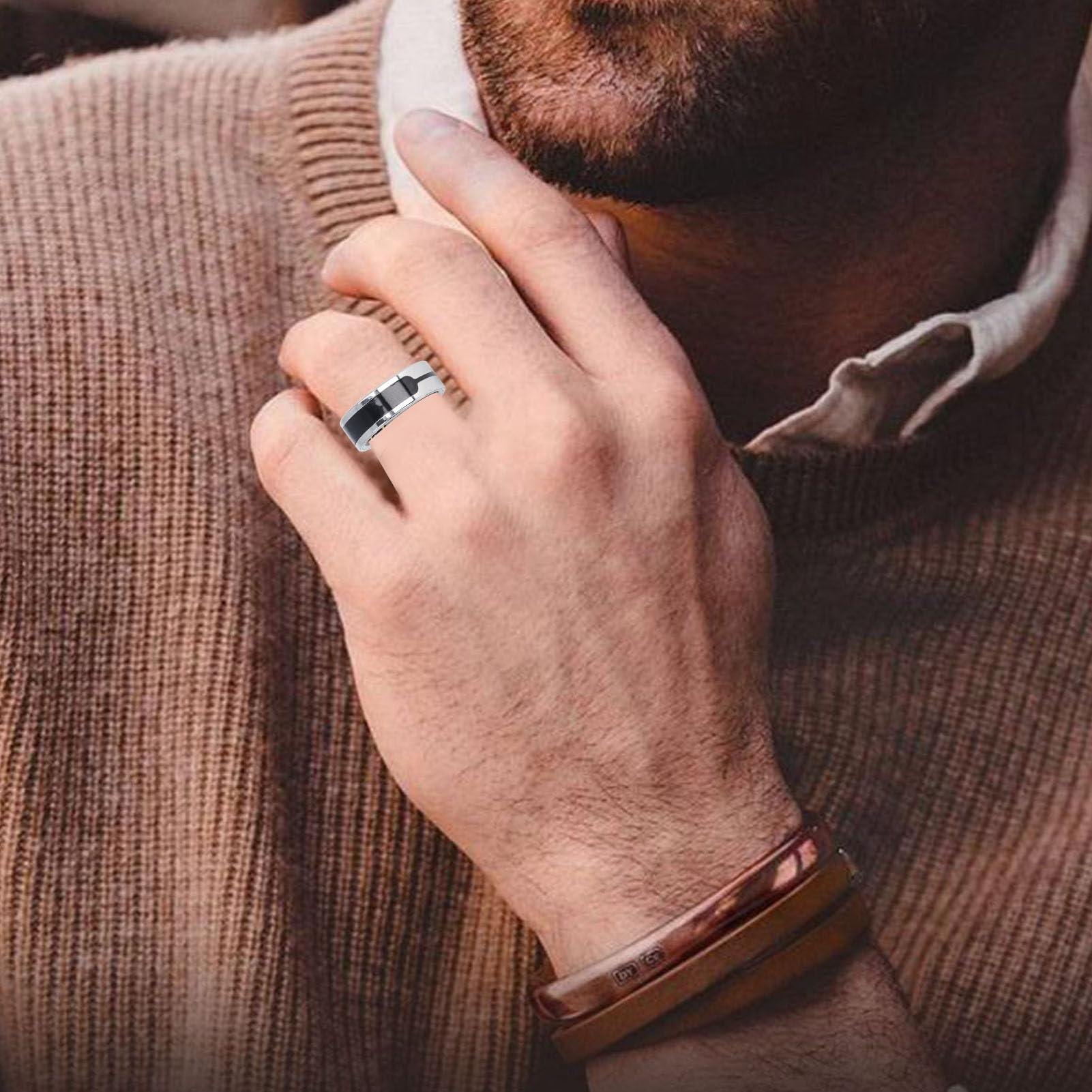 Smart Ring Fitness Tracker - IP68 Waterproof Health Monitor with Heart Rate, Sleep & Body Temperature Tracking - Bluetooth Activity Tracker for Men & Women - Perfect for Workouts, Sleep Analysis & Daily Health Monitoring