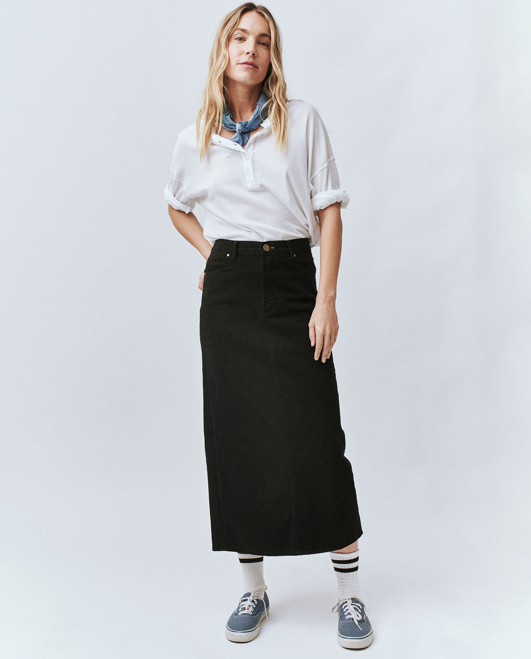 Elegant Black Column Skirt for Women - Chic High Waist Pencil Skirt for Office, Party & Formal Events